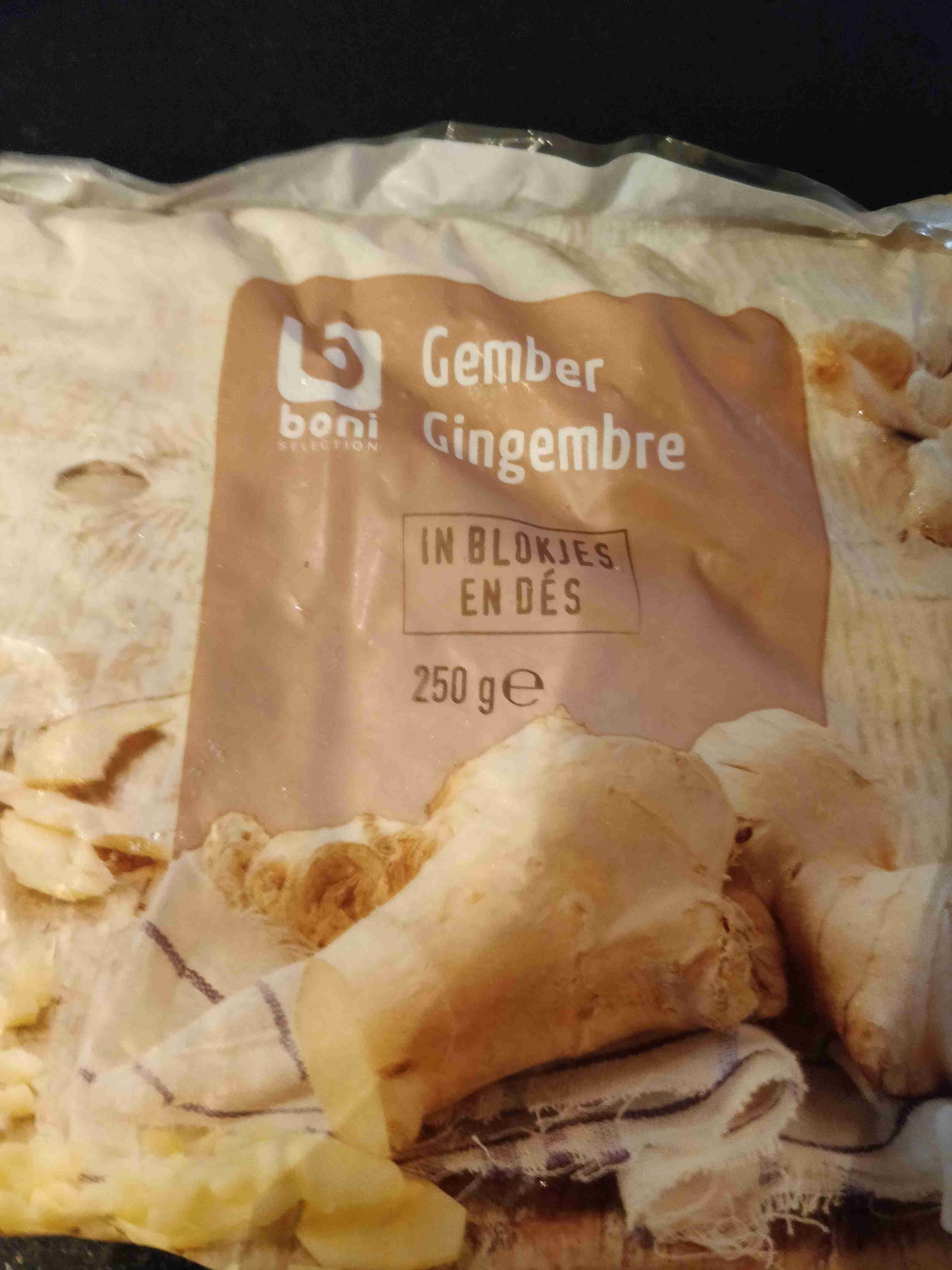 Gember in blokjes
