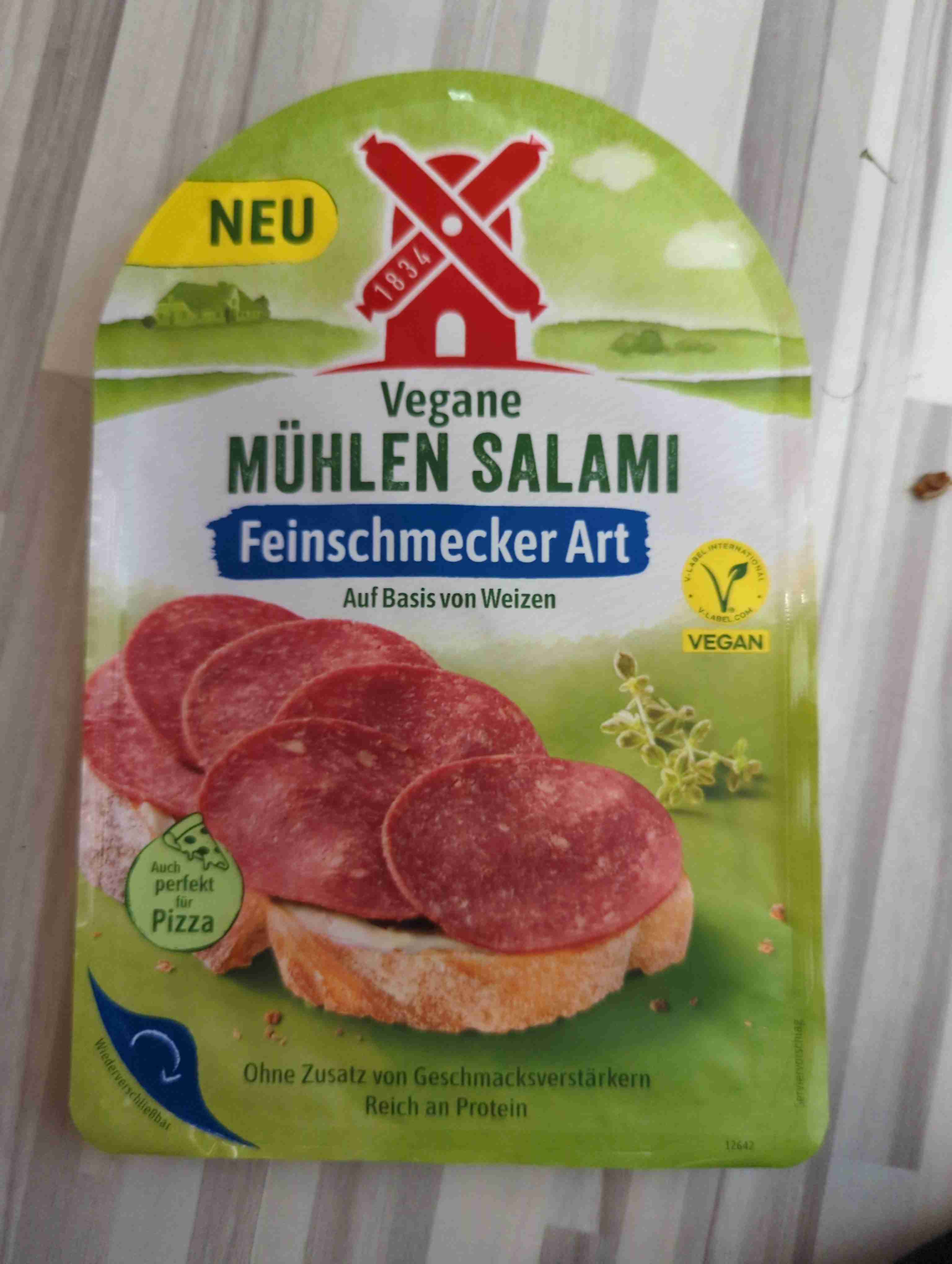 Vegane Mühlen Salami (Feinschmecker Art)