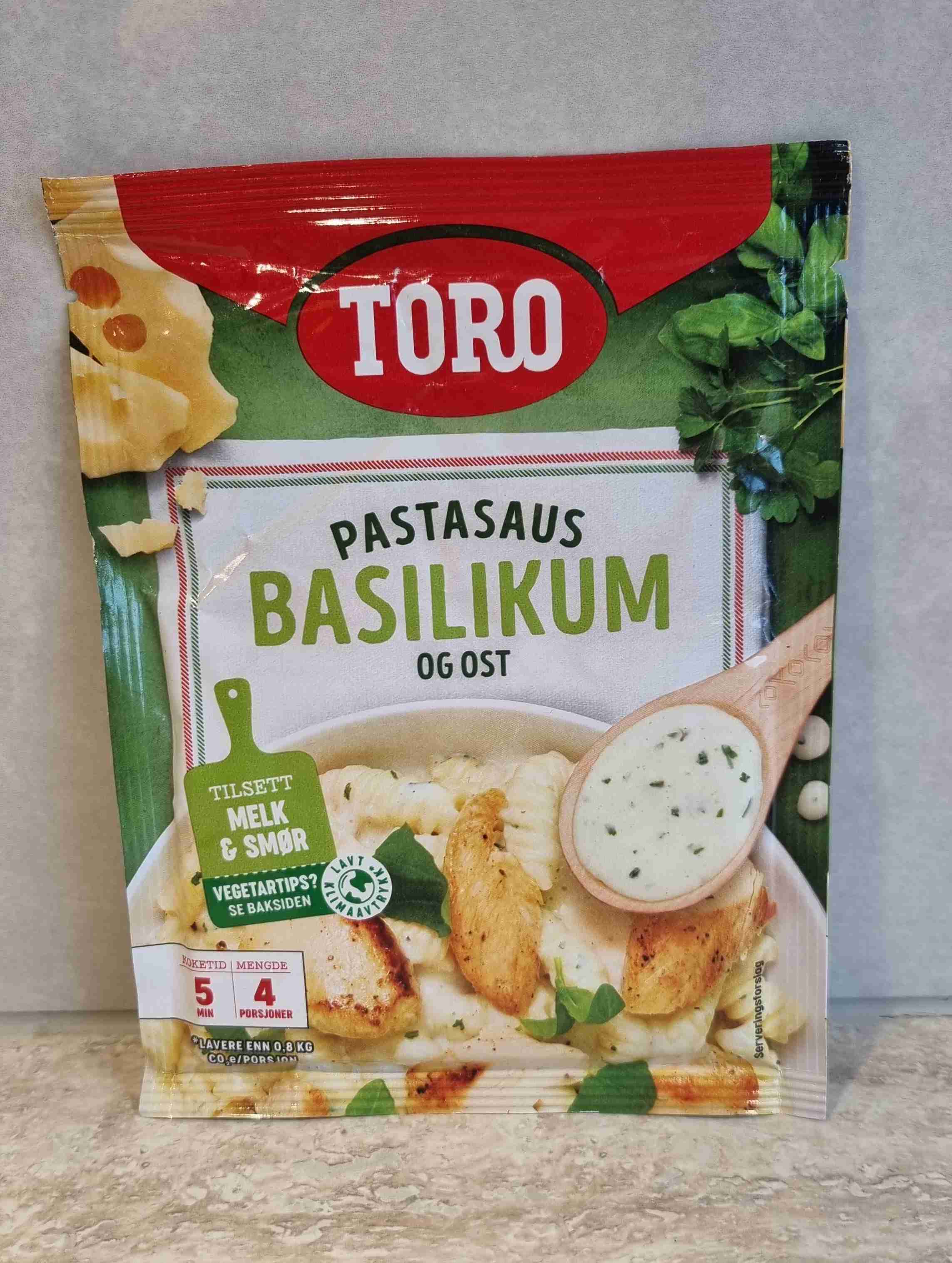 Pastasaus Basilikum og Ost