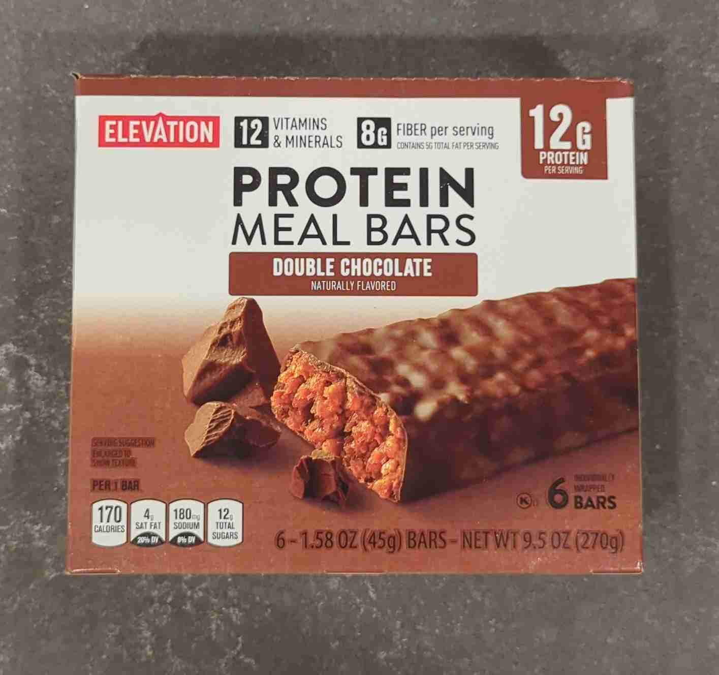 Elevation Protein Meal Bars Double Chocolate