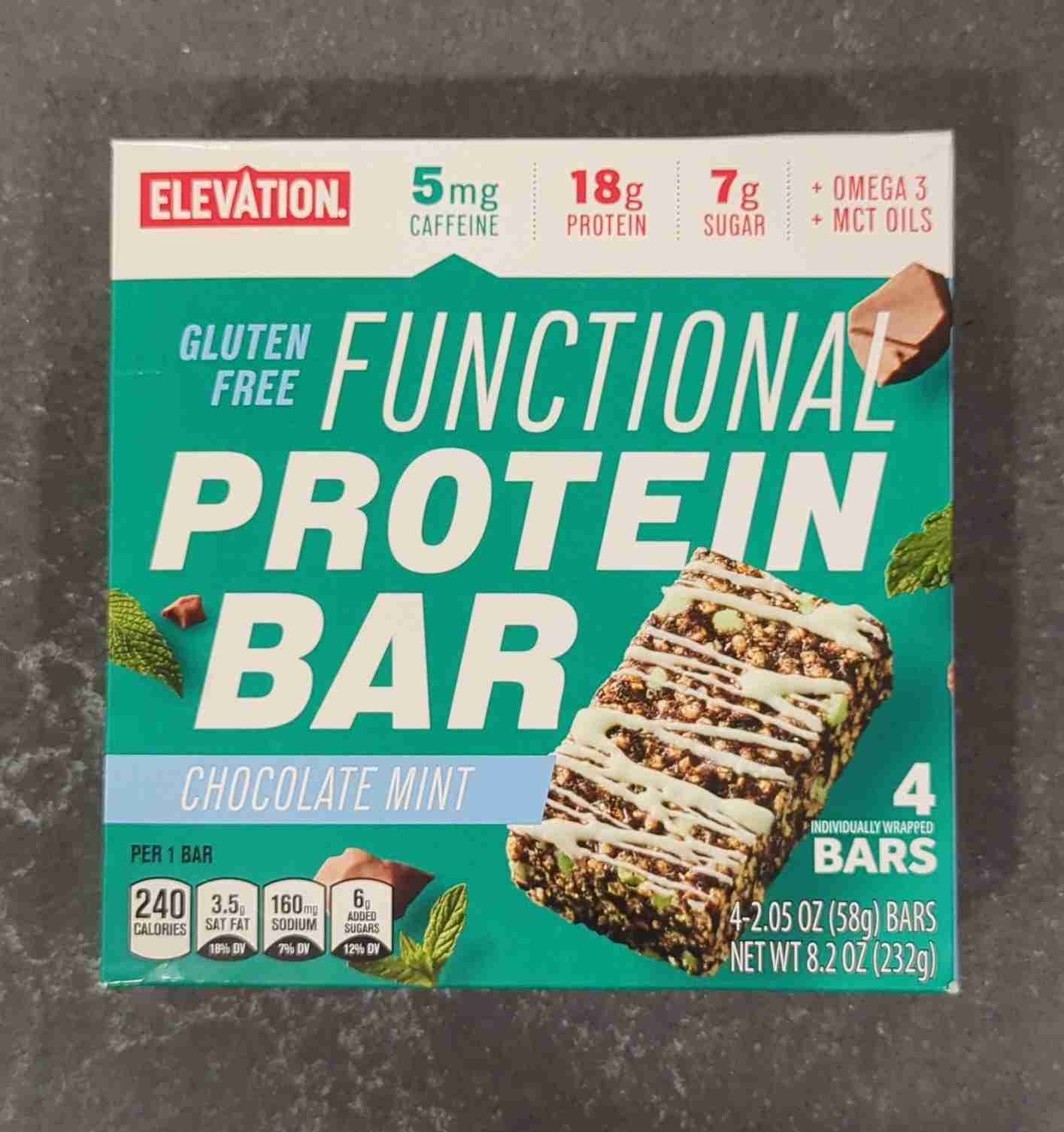 Elevation Functional Protein Bar Chocolate Mint