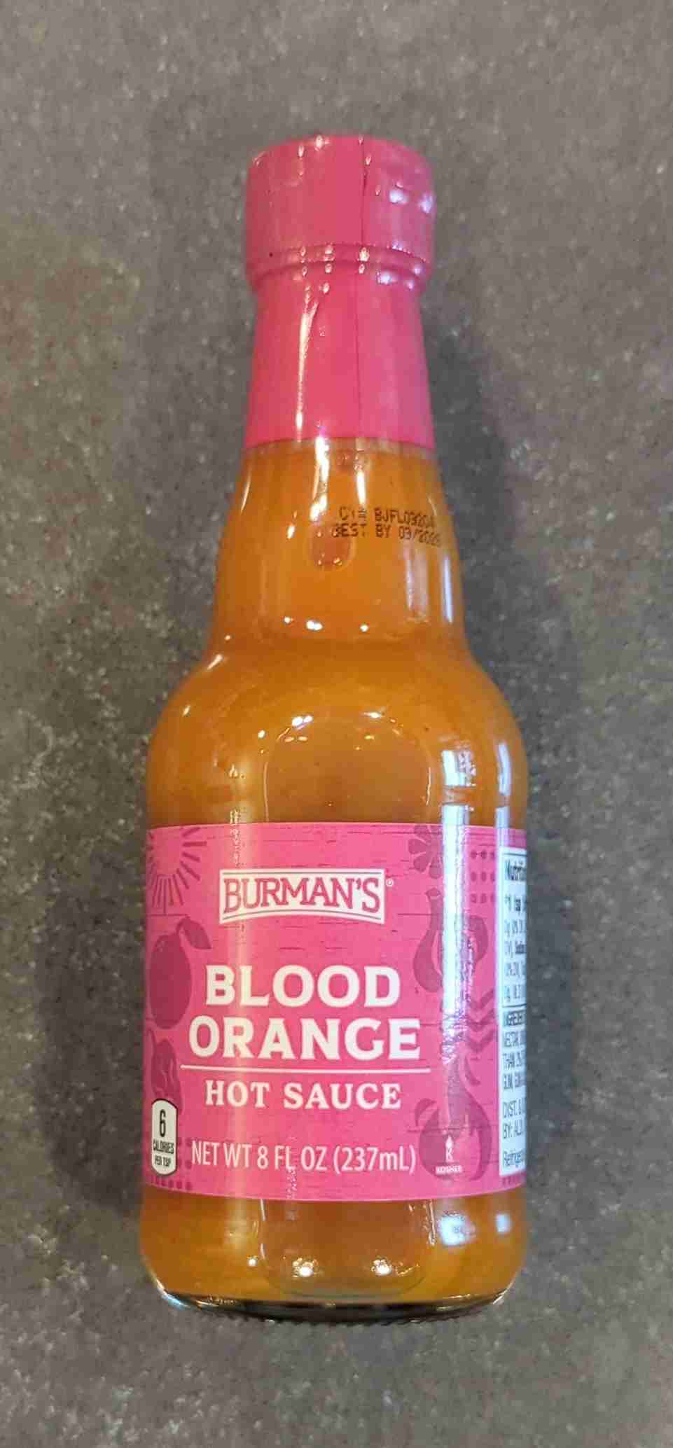 Burman's Blood Orange Hot Sauce