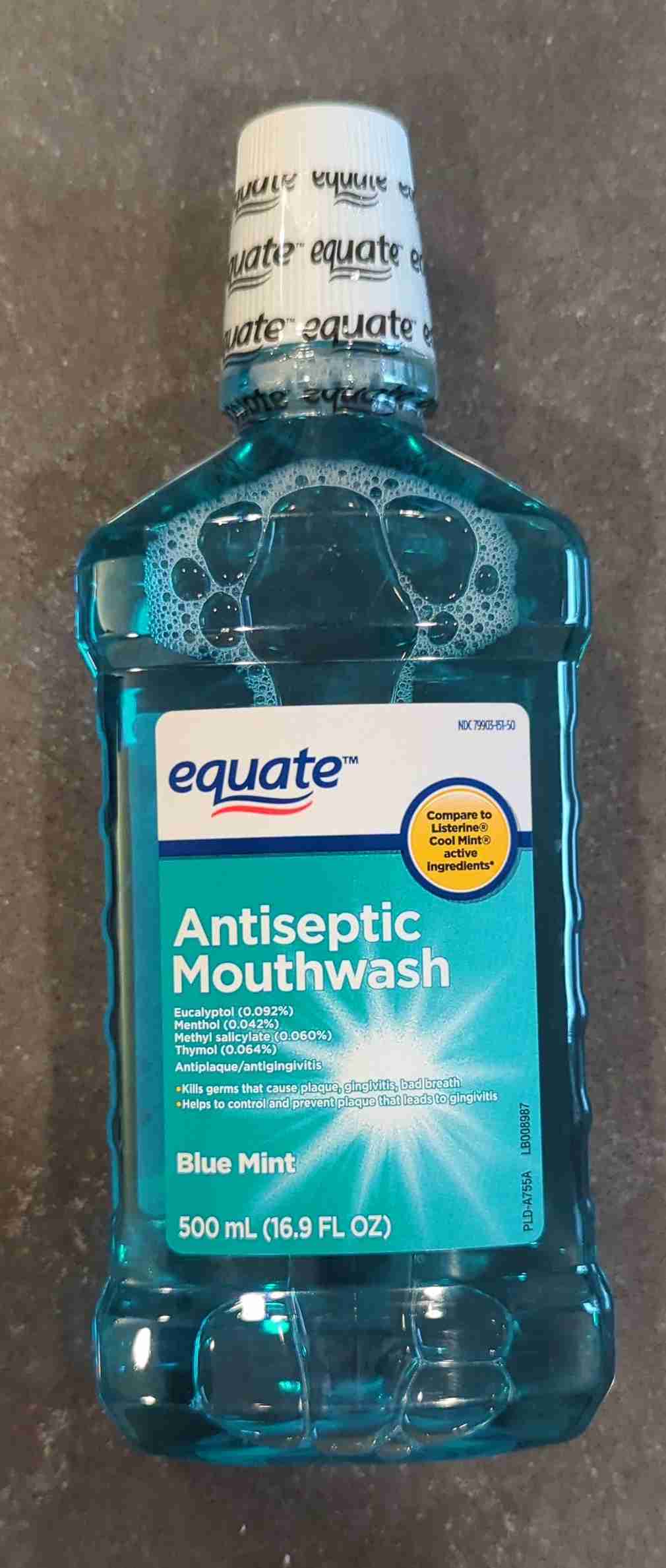Equate Antiseptic Mouthwash Blue Mint
