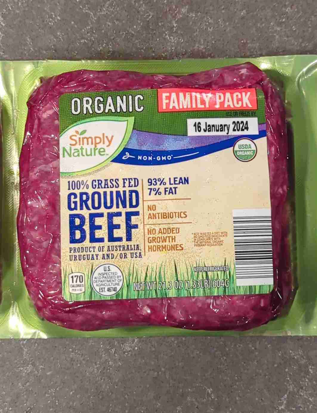 Simply Nature 100% Grass Fed Ground Beef