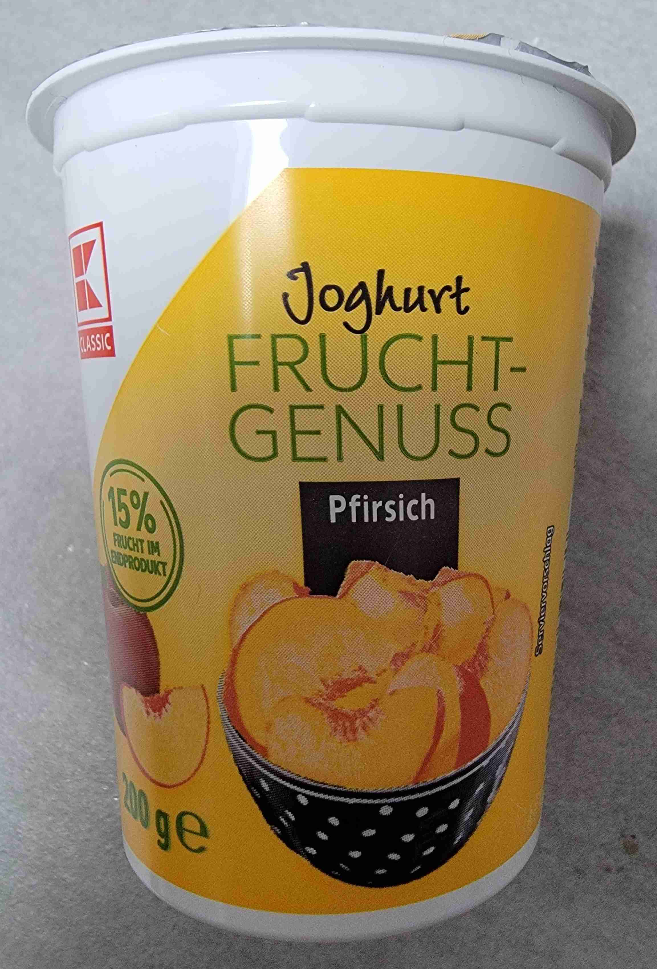 Joghurt Frucht Genuss Pfirsich