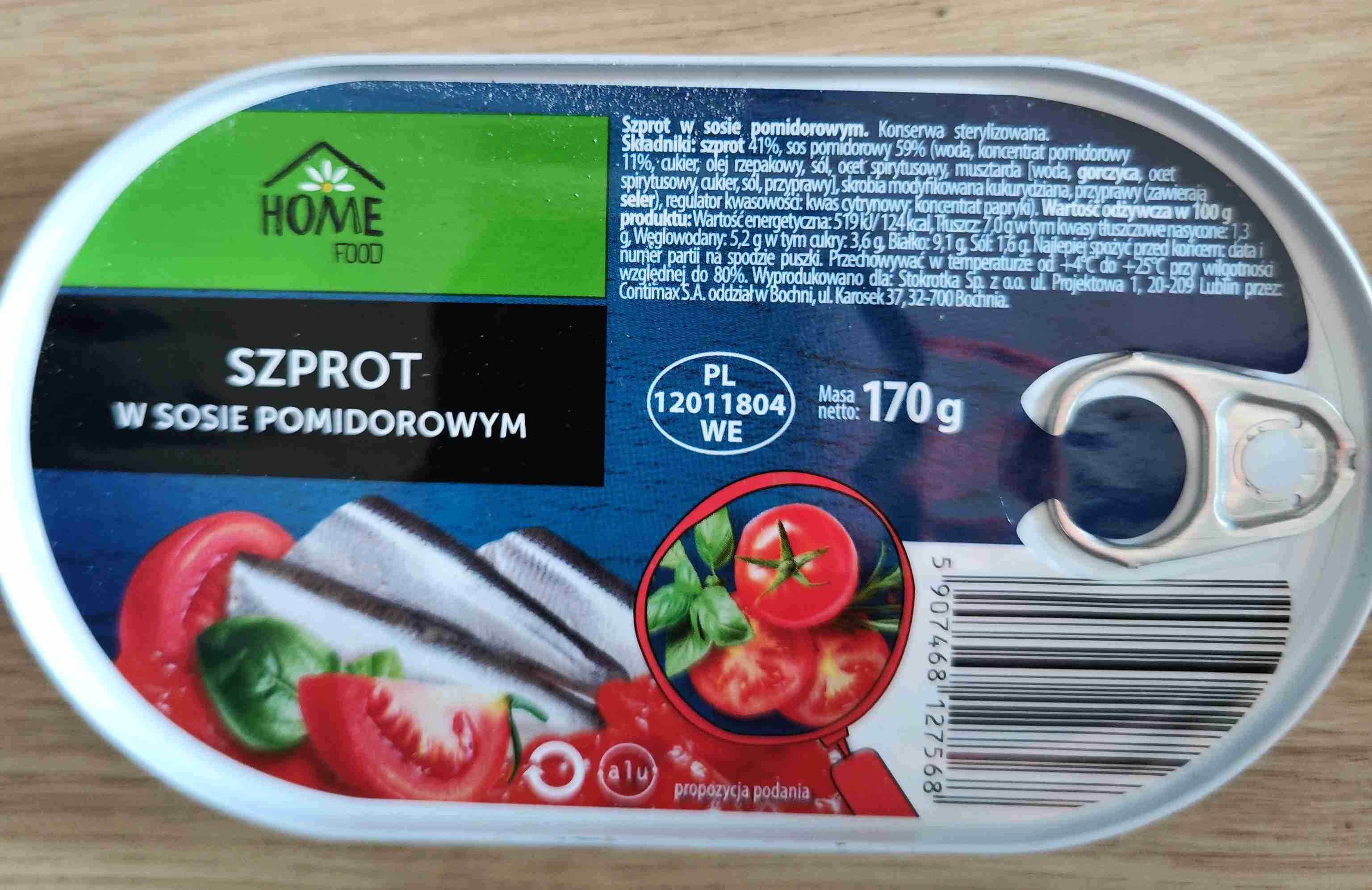 Szprot w sosie pomidorowym 