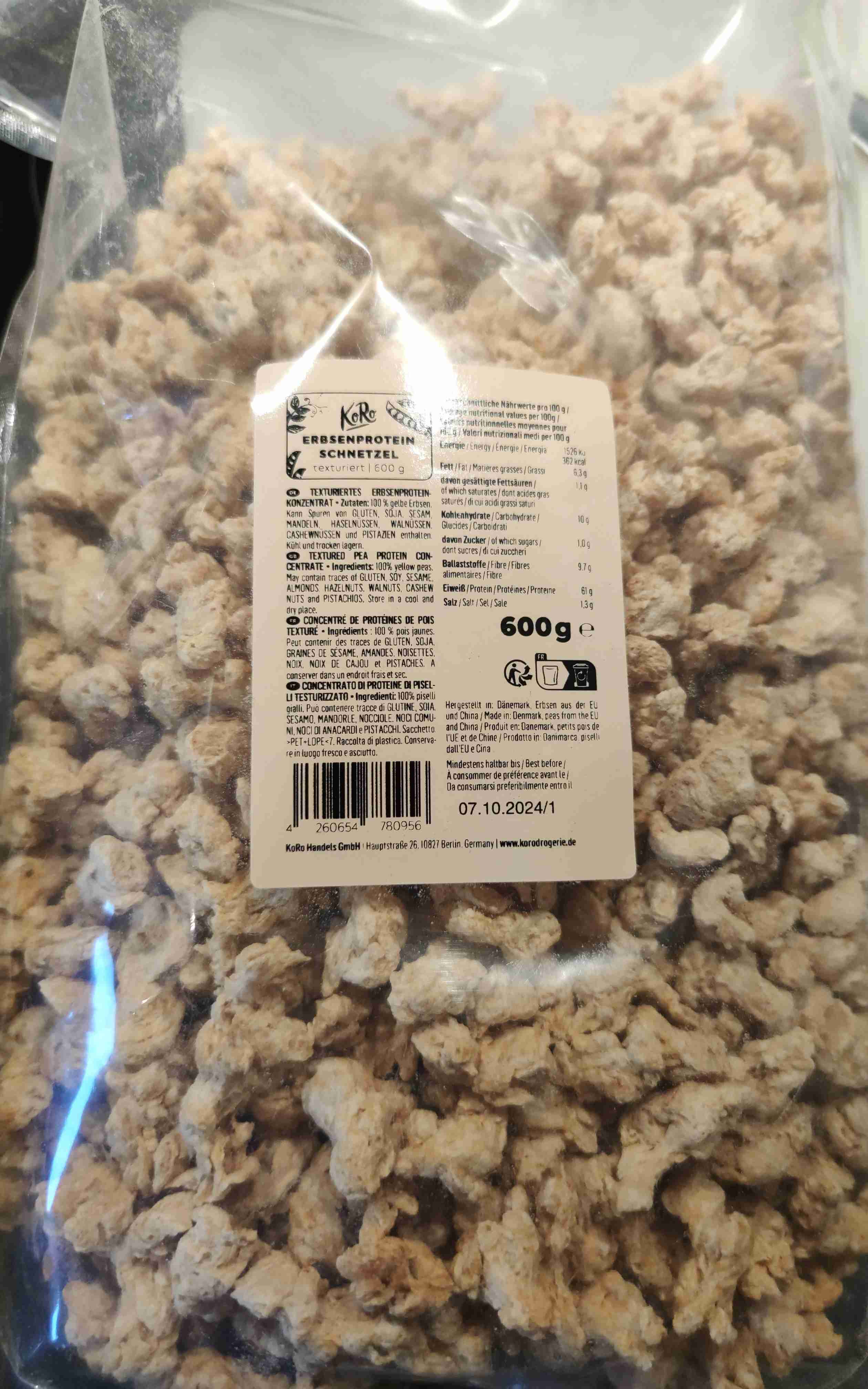 Erbsenproteinschnetzel
