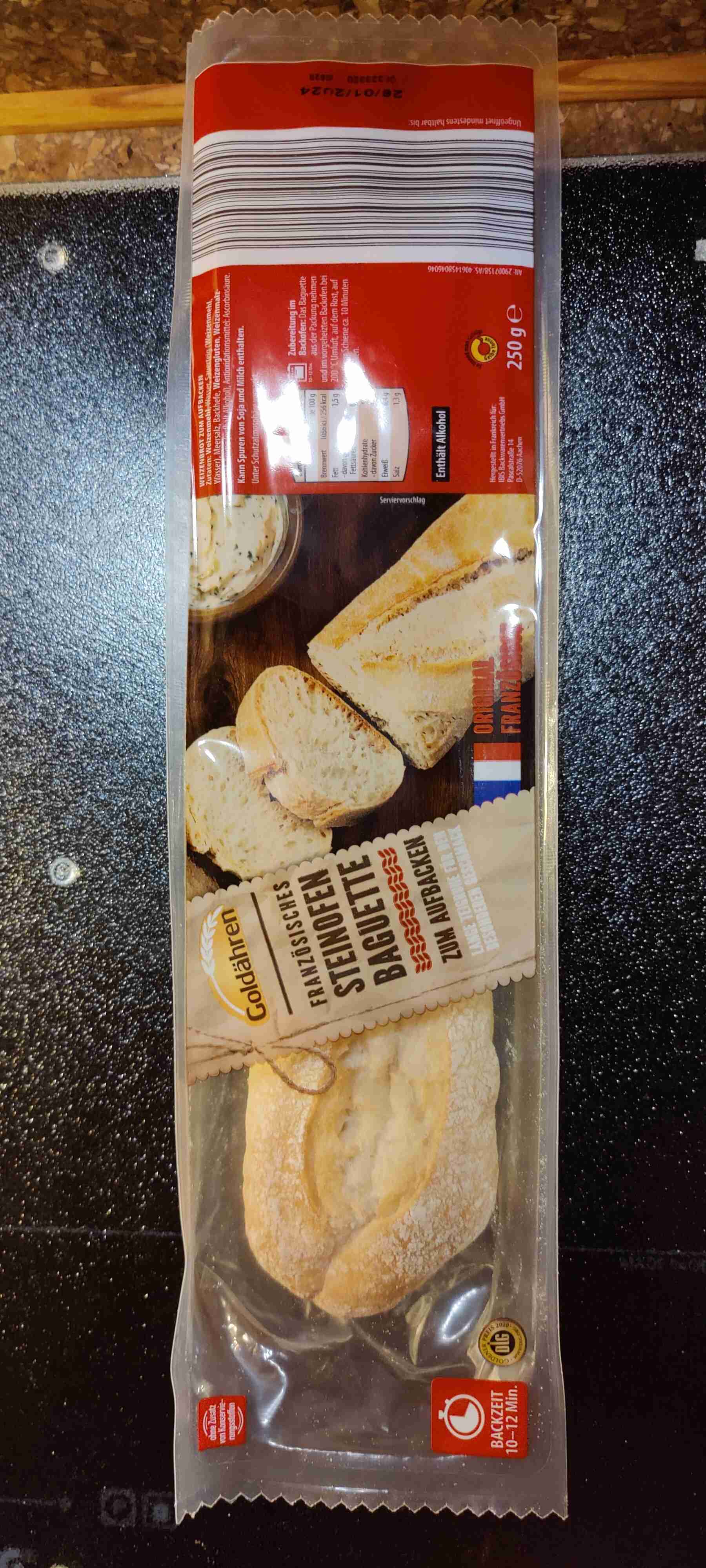 Steinofen Baguette zum Aufbacken 