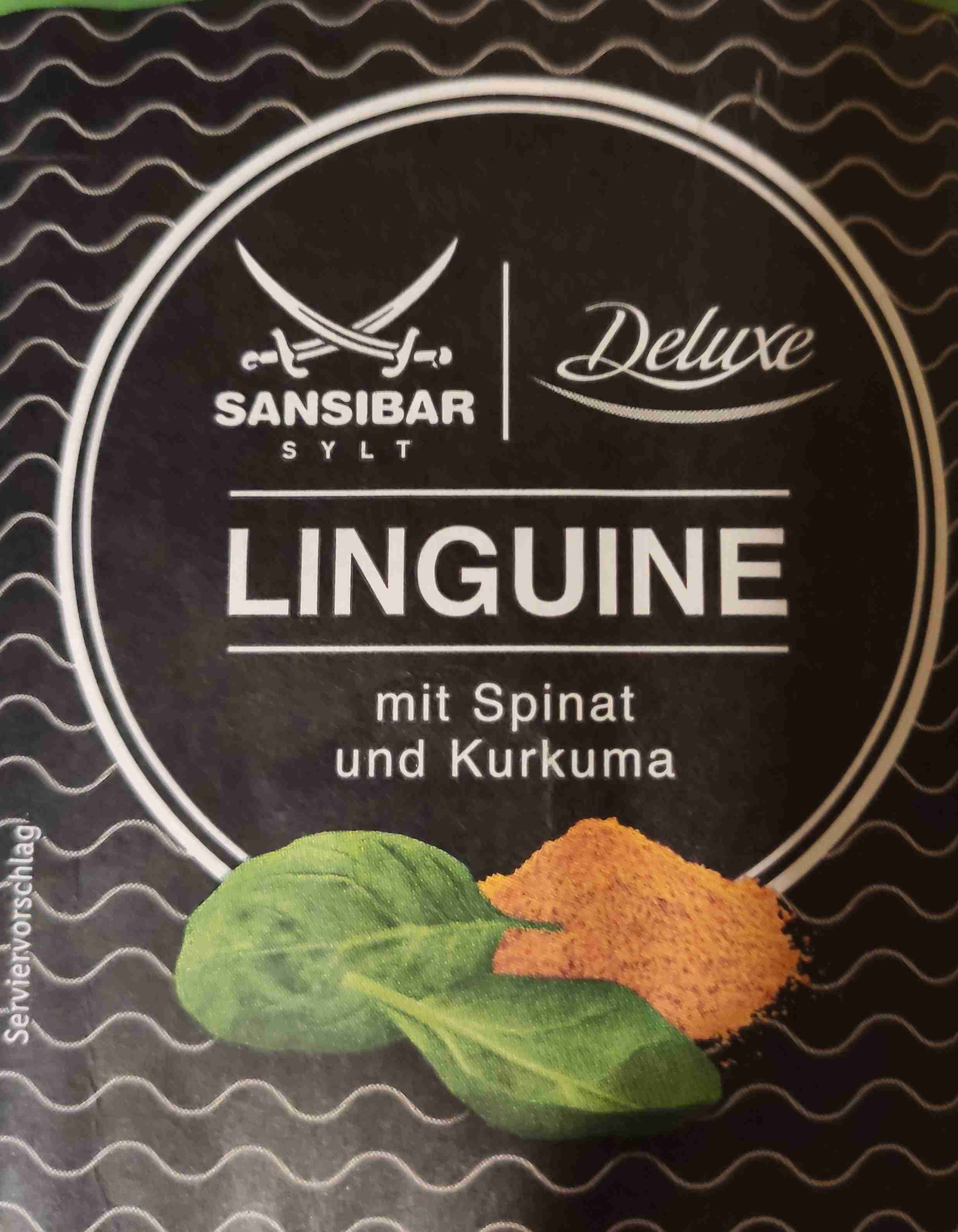 Linguine mit Spinat und Kurkuma 