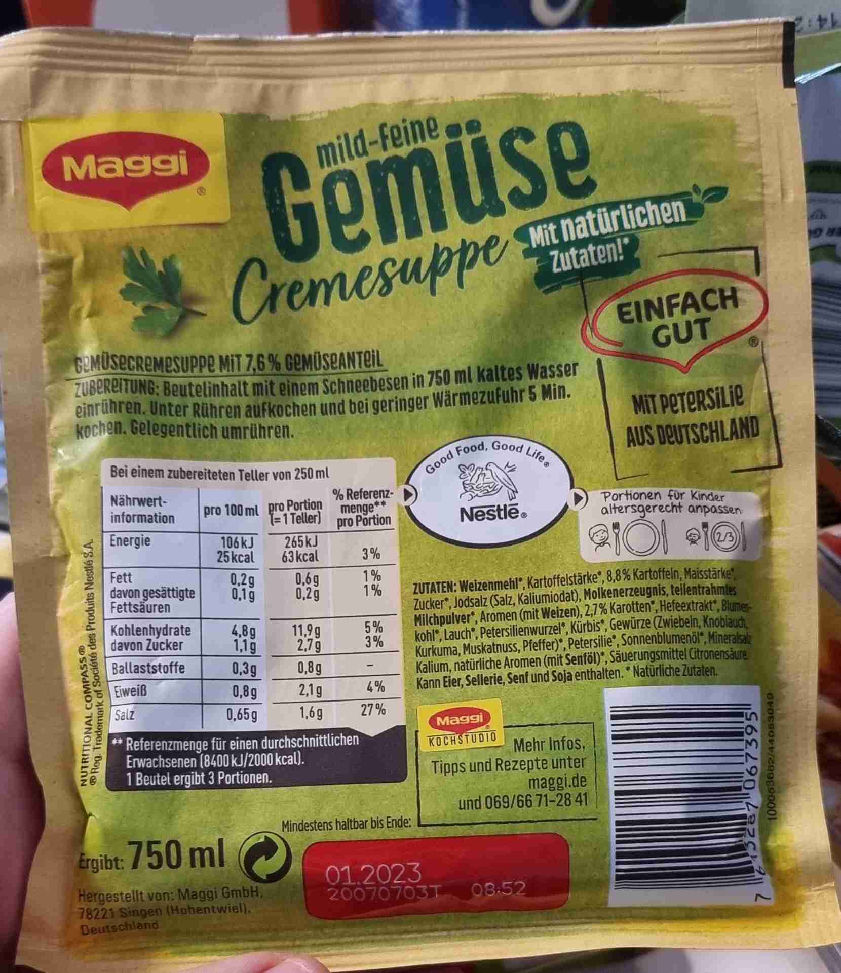 mild-feine Gemüse Cremesuppe