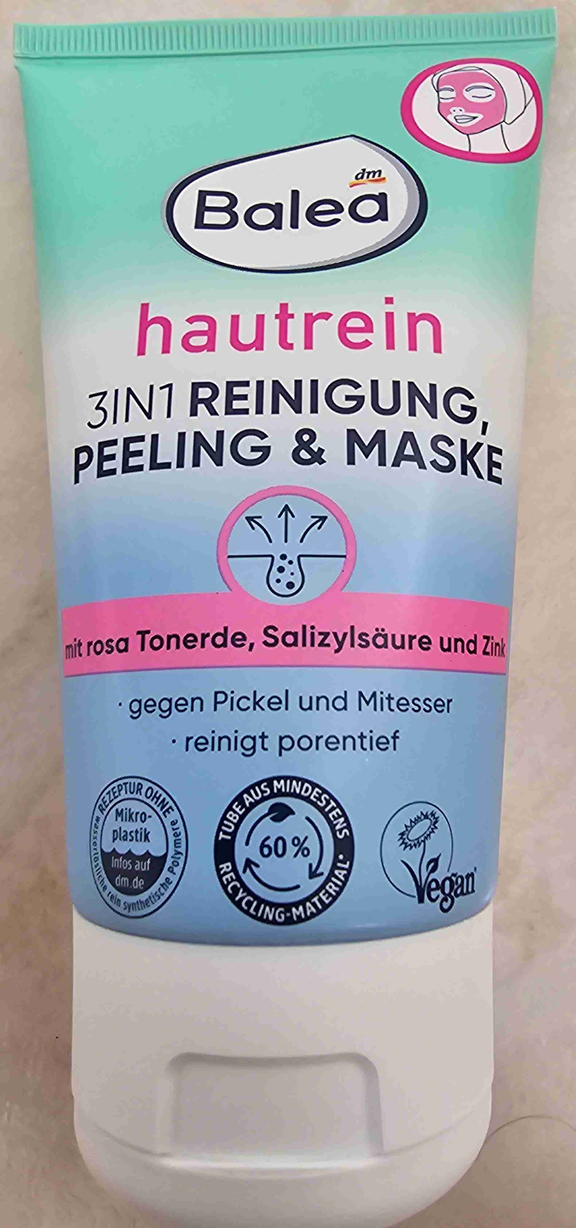 Hautrein 3in1 Reinigung, Peeling  & Maske
