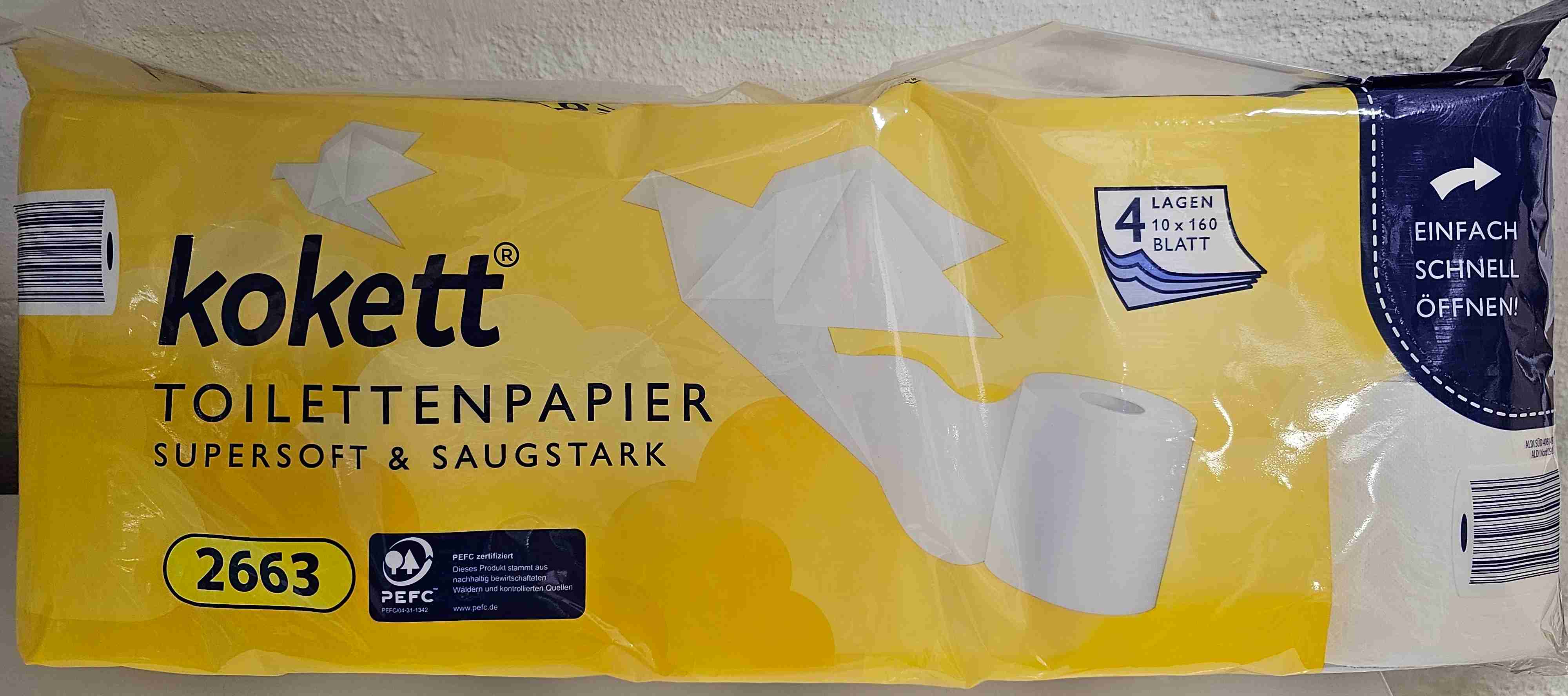 Toilettenpapier 4-Lagig 10 x 160 Blatt