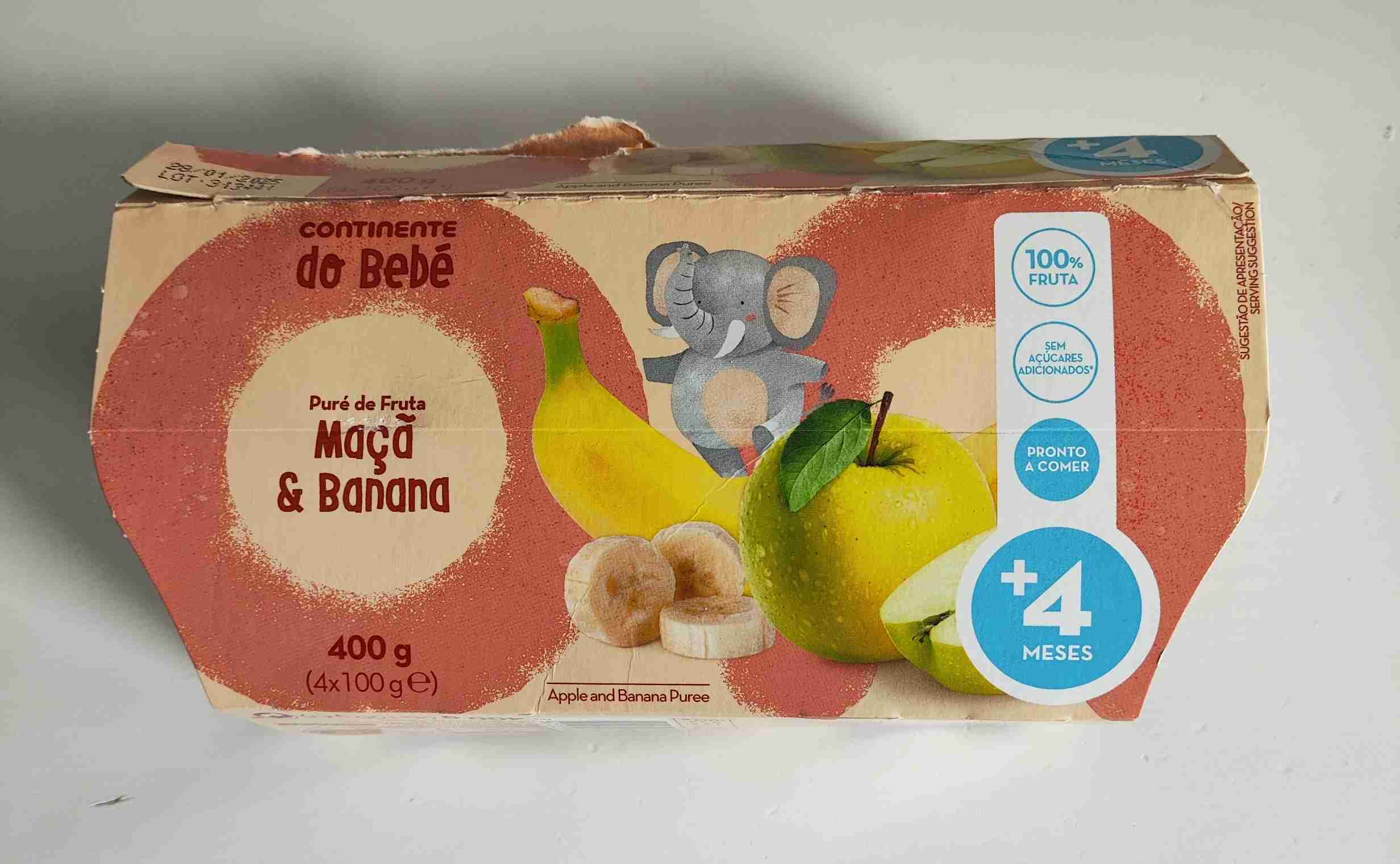 Puré de fruta (Maçã e banana)