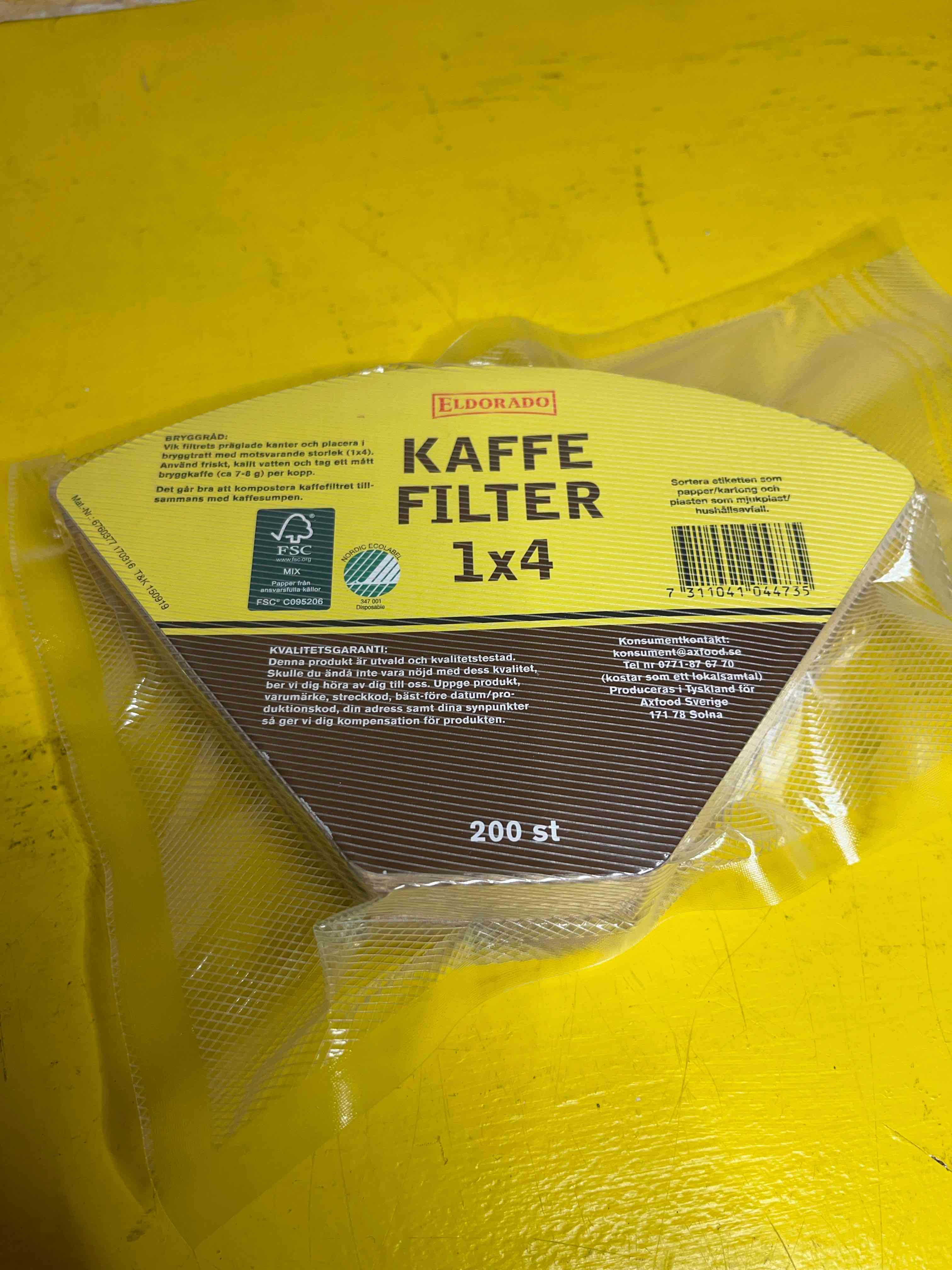 Kaffefilter 1x4