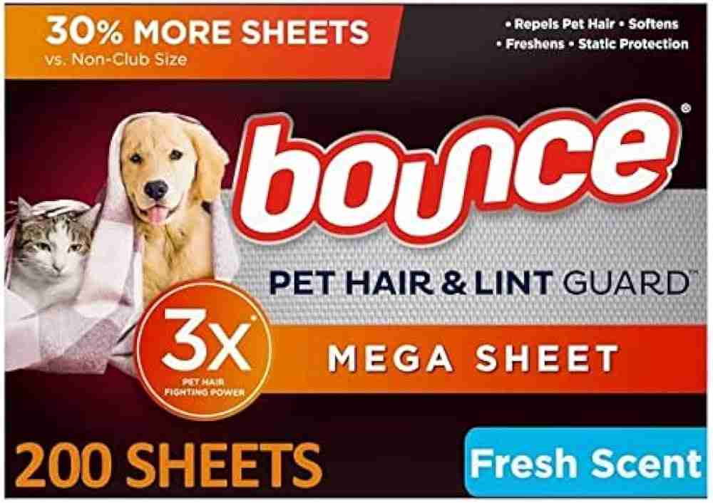 Pet hair & lint guard dryer sheets (mega sheet)