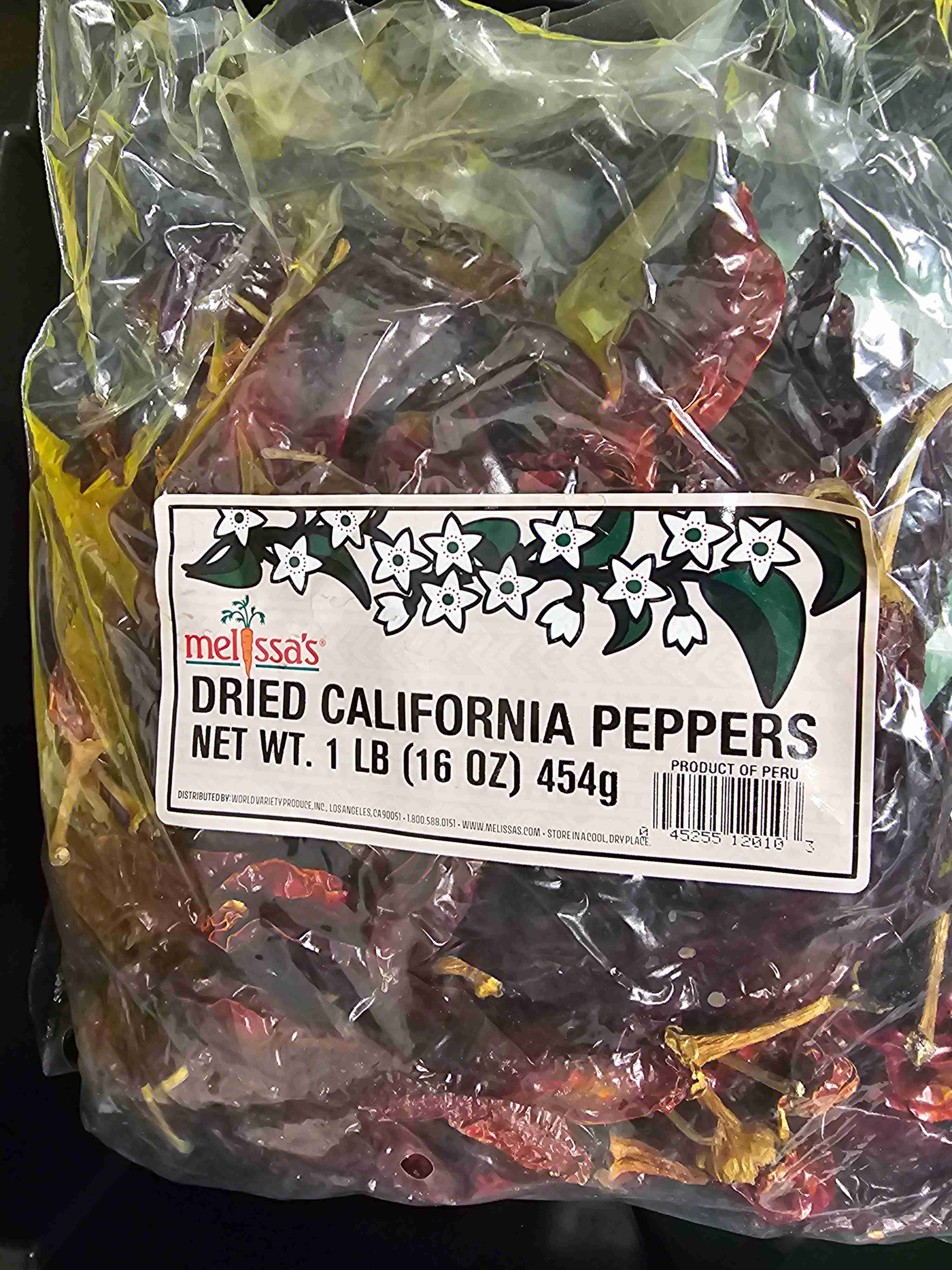 Dried California peppers 