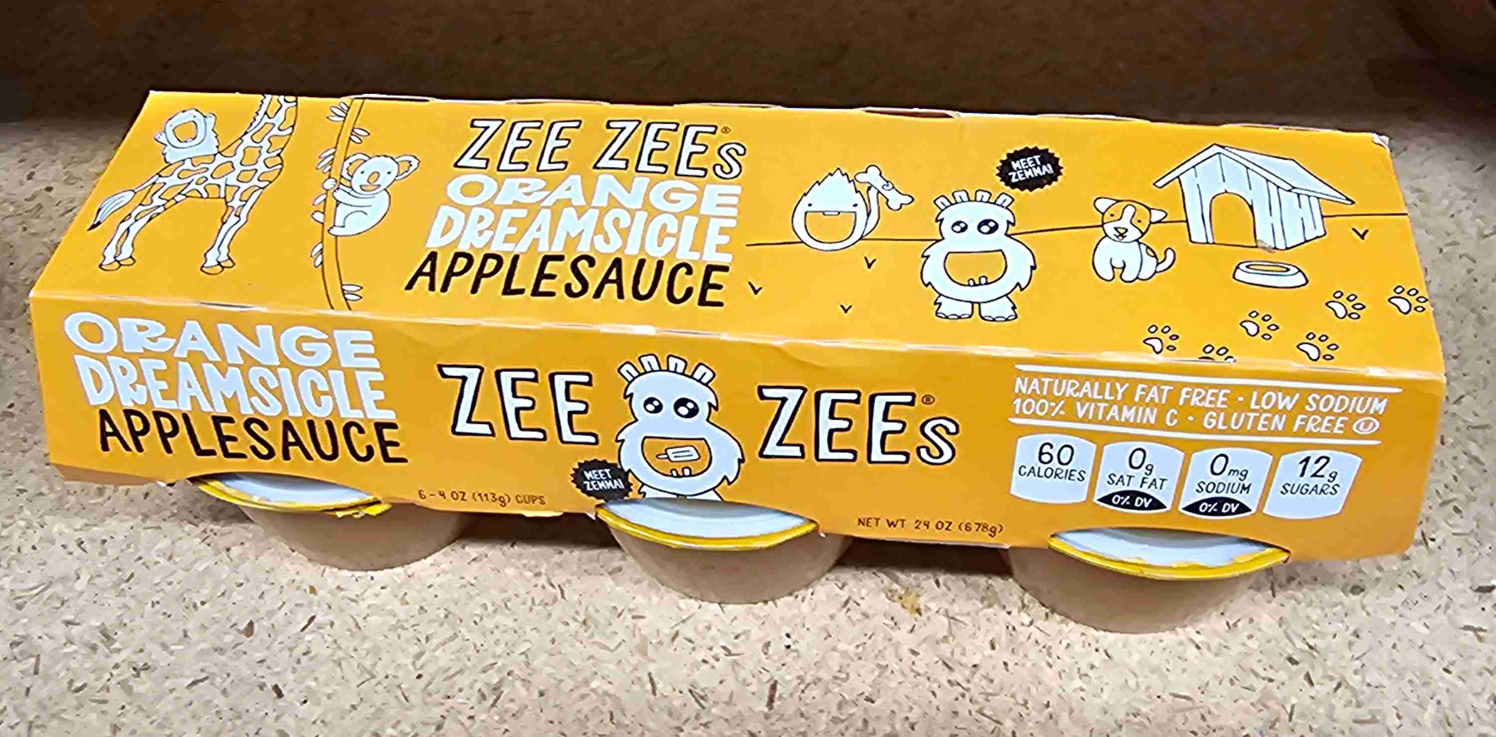 Orange dreamsicle applesauce