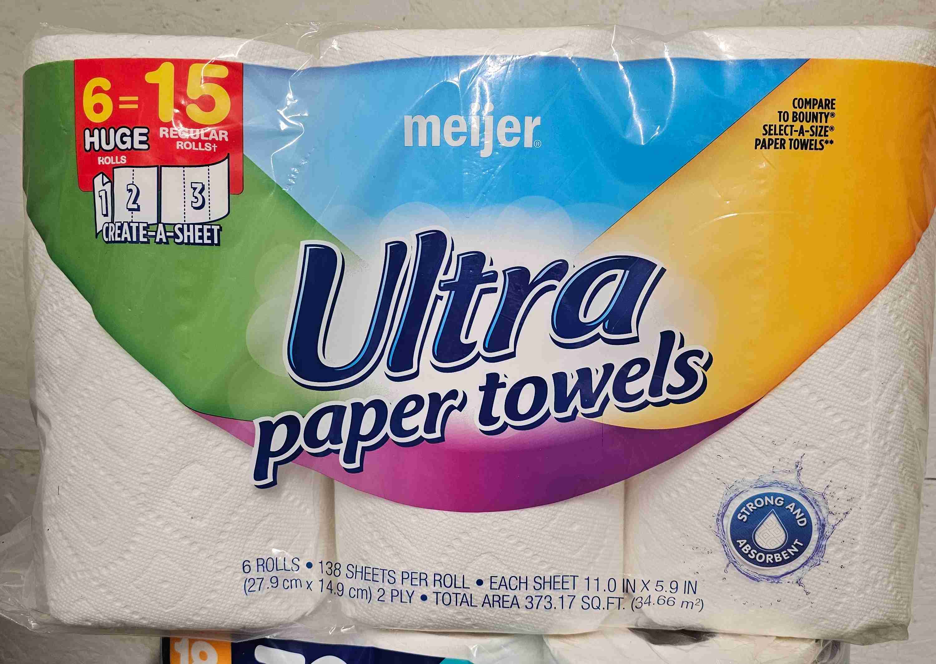 Paper towels 6 rolls