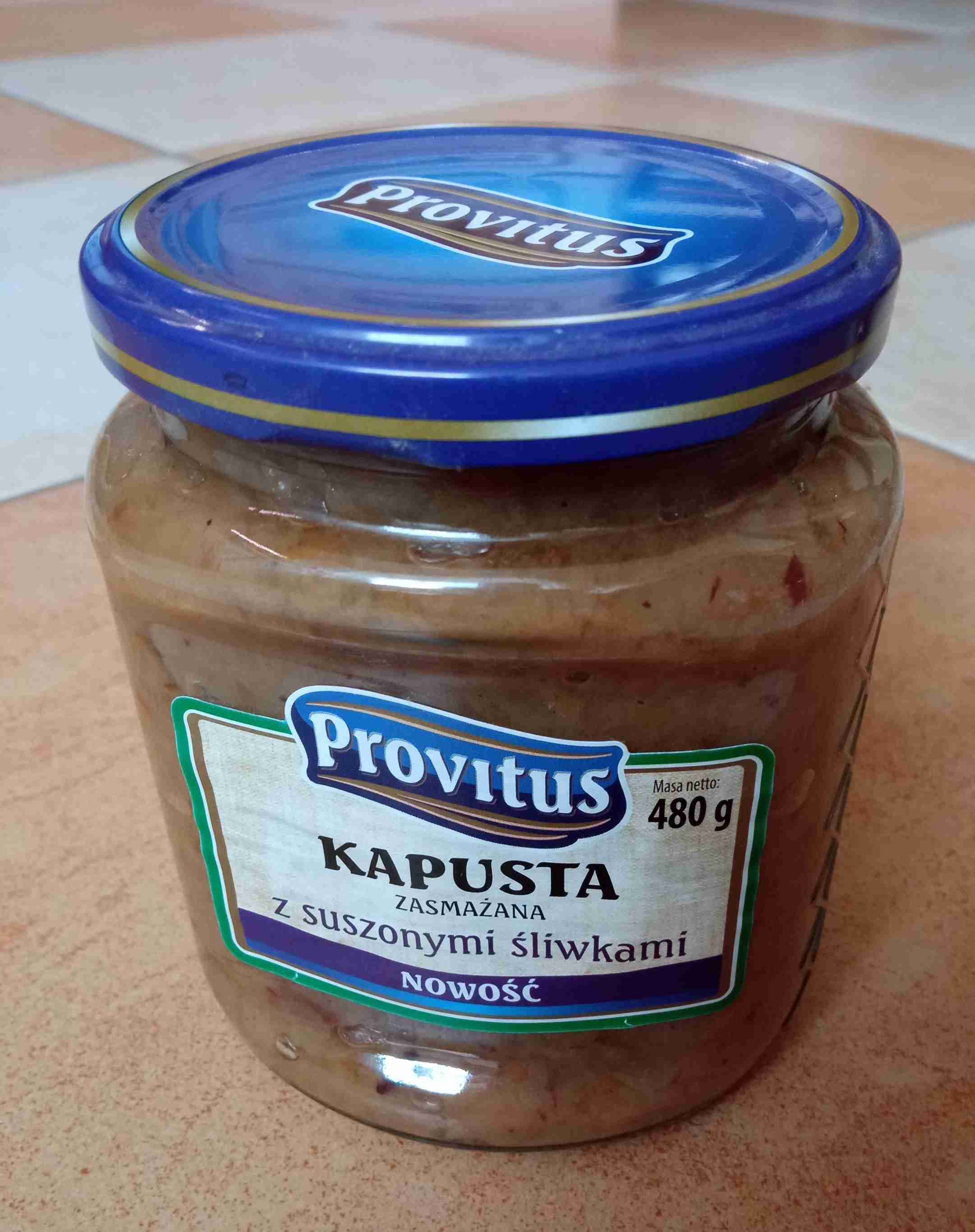 Kapusta zasmażana z suszonymi śliwkami 