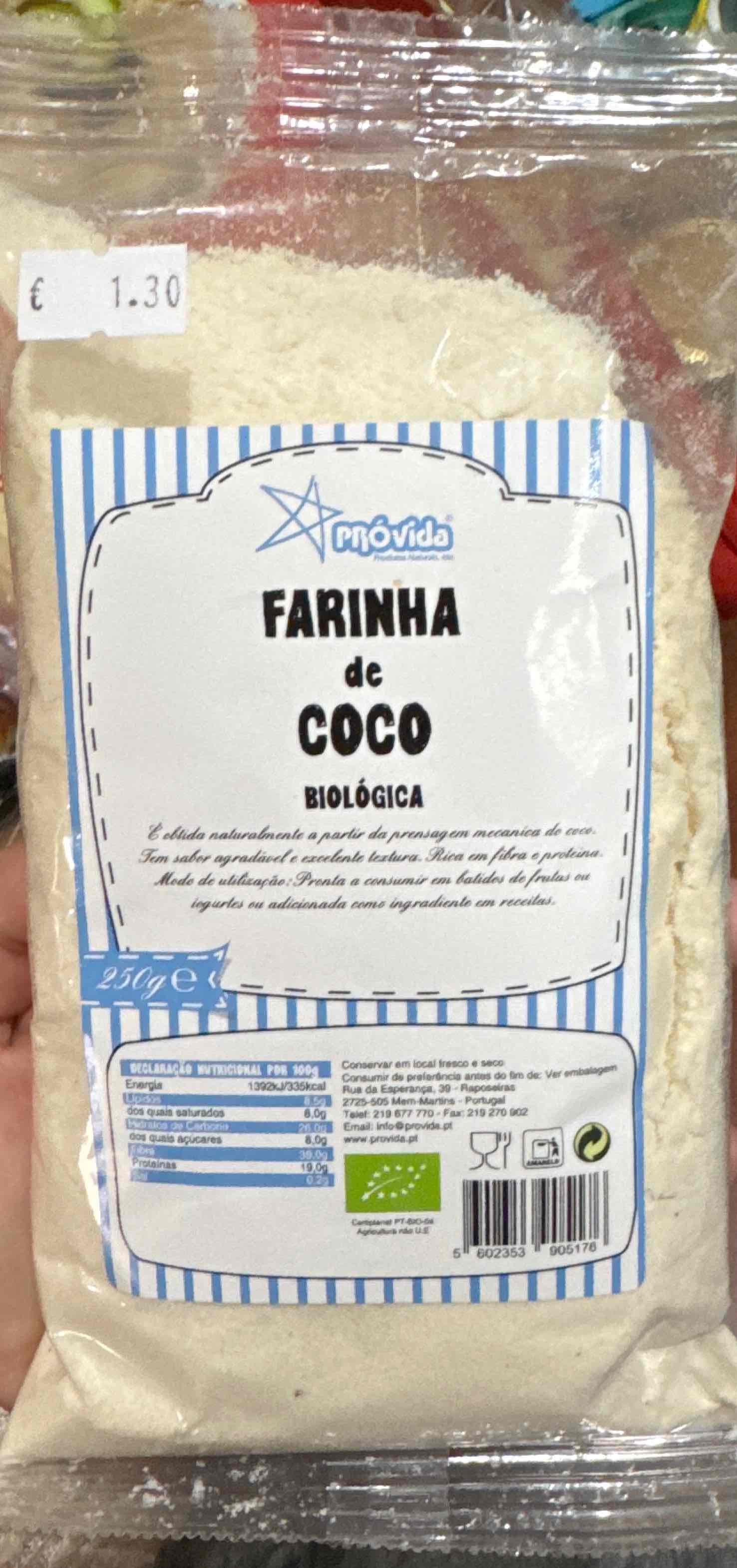 Farinha de coco biologica