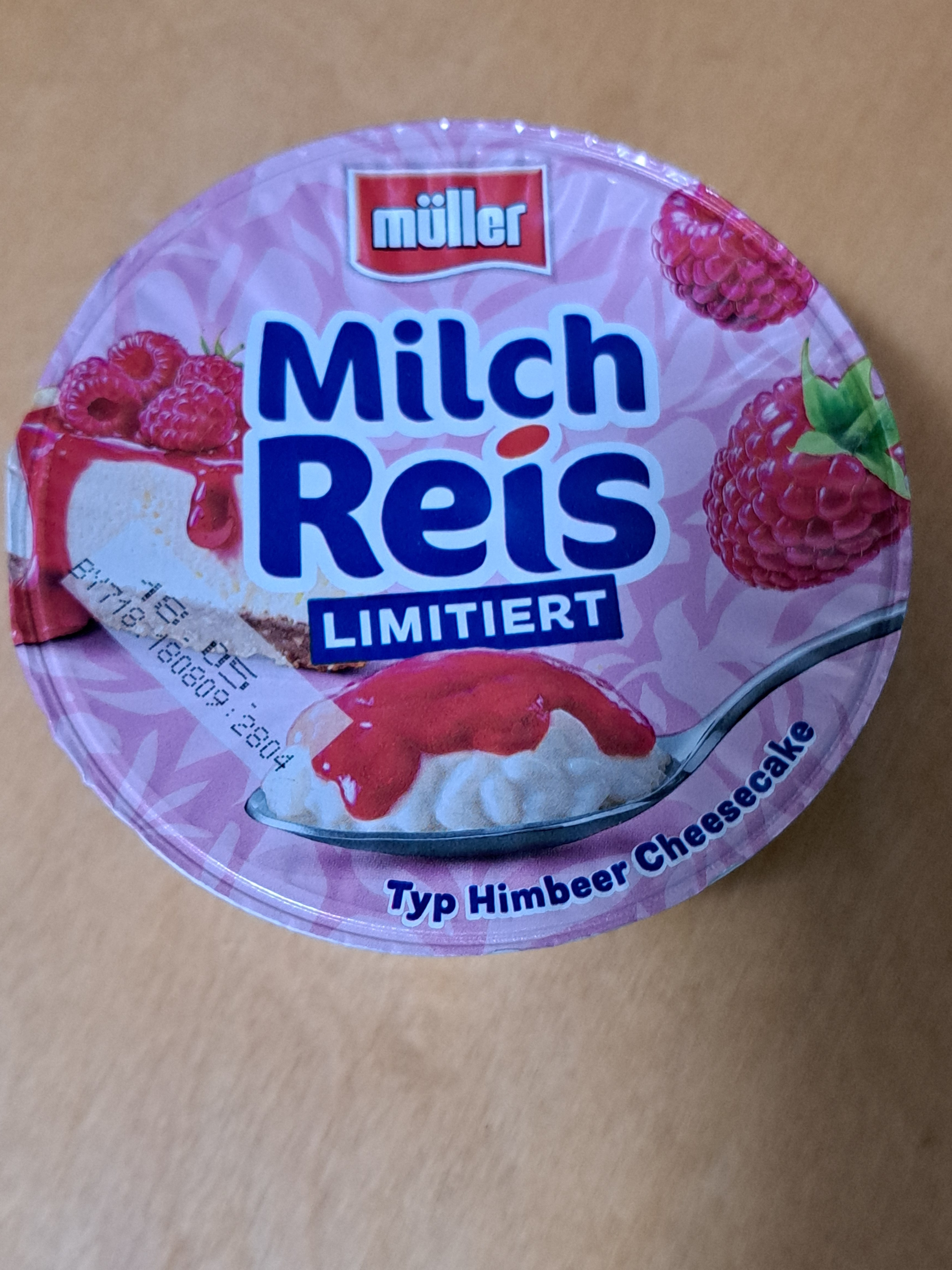 Milchreis Himbeer Cheesecake 
