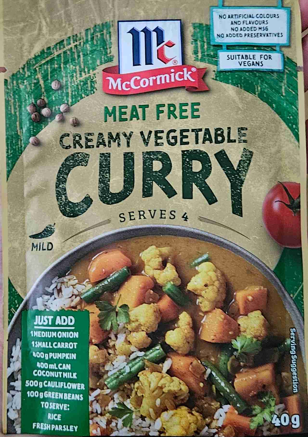 Meat free Creamy Vegetable Curry
