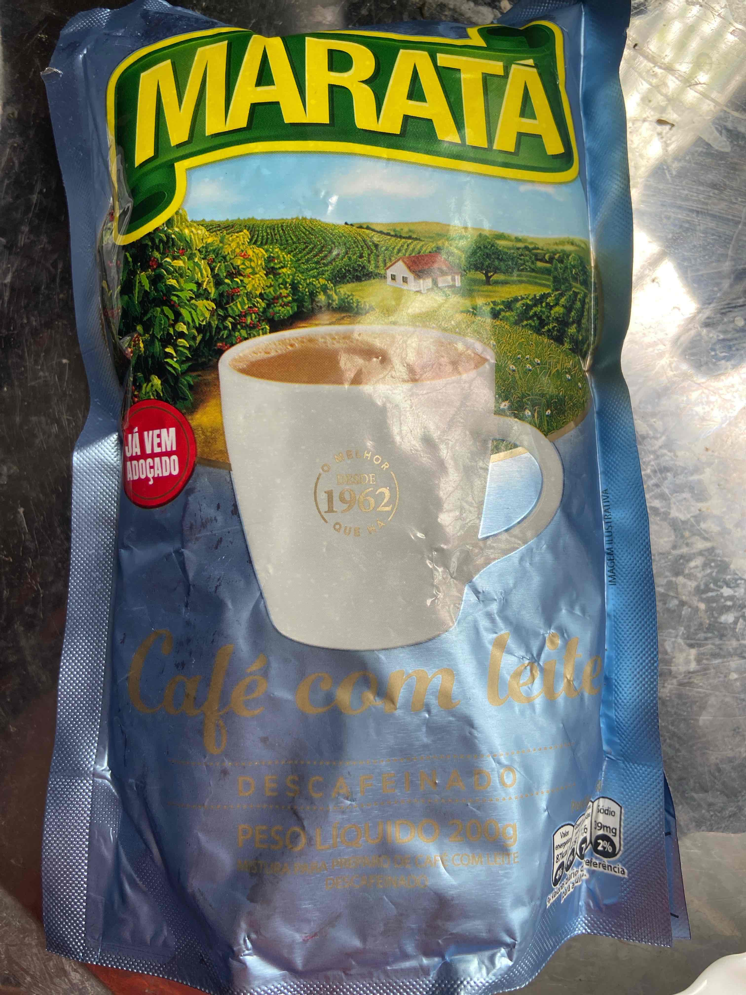 Café com leite descafeinado