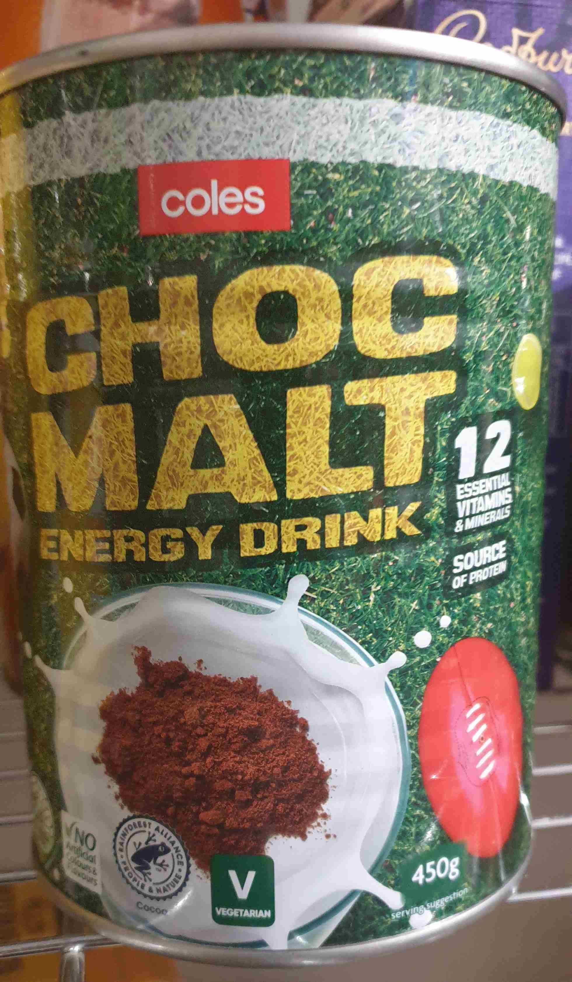 Choc malt energy drink 