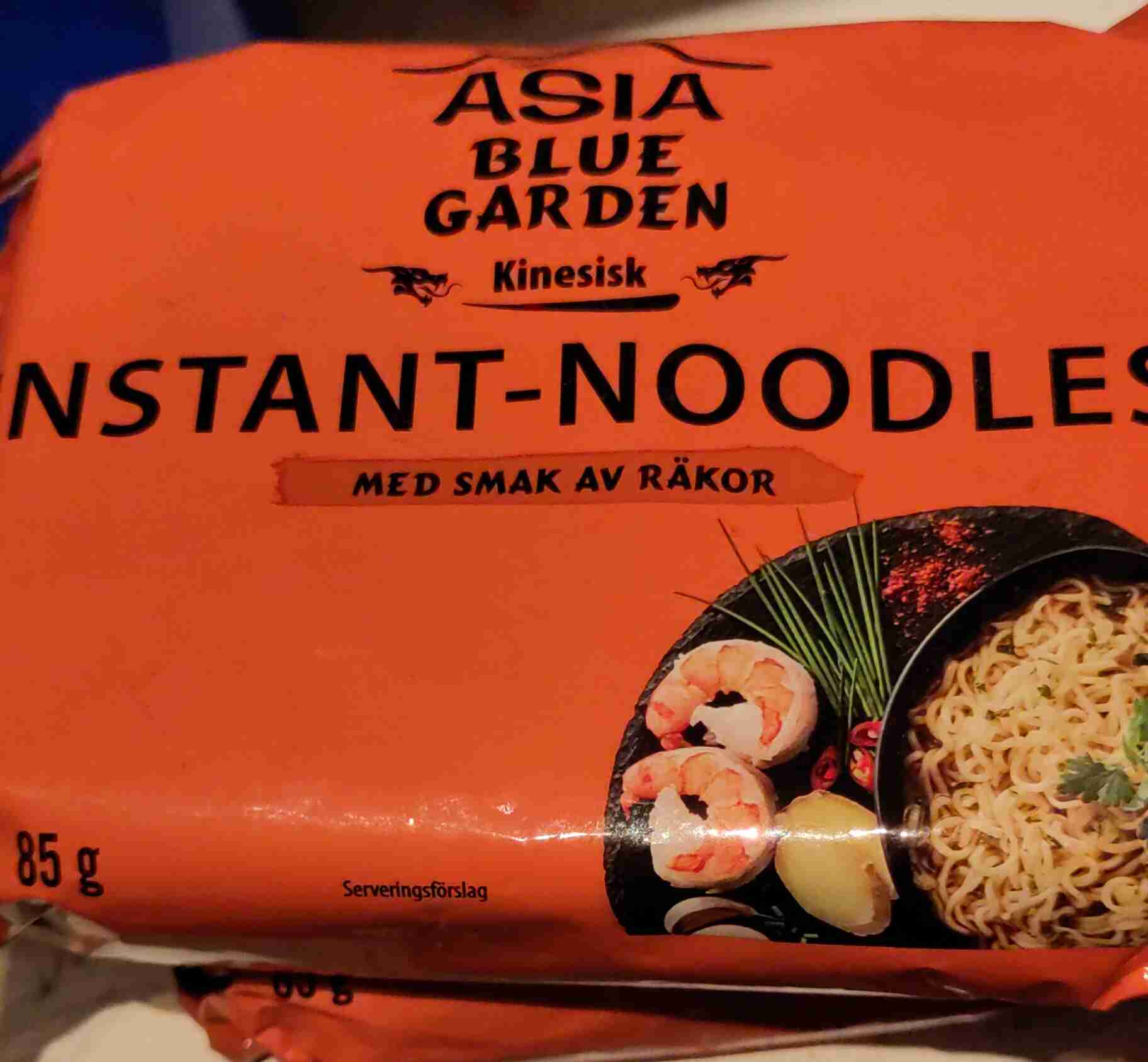 Instant-noodels med smak av räkor