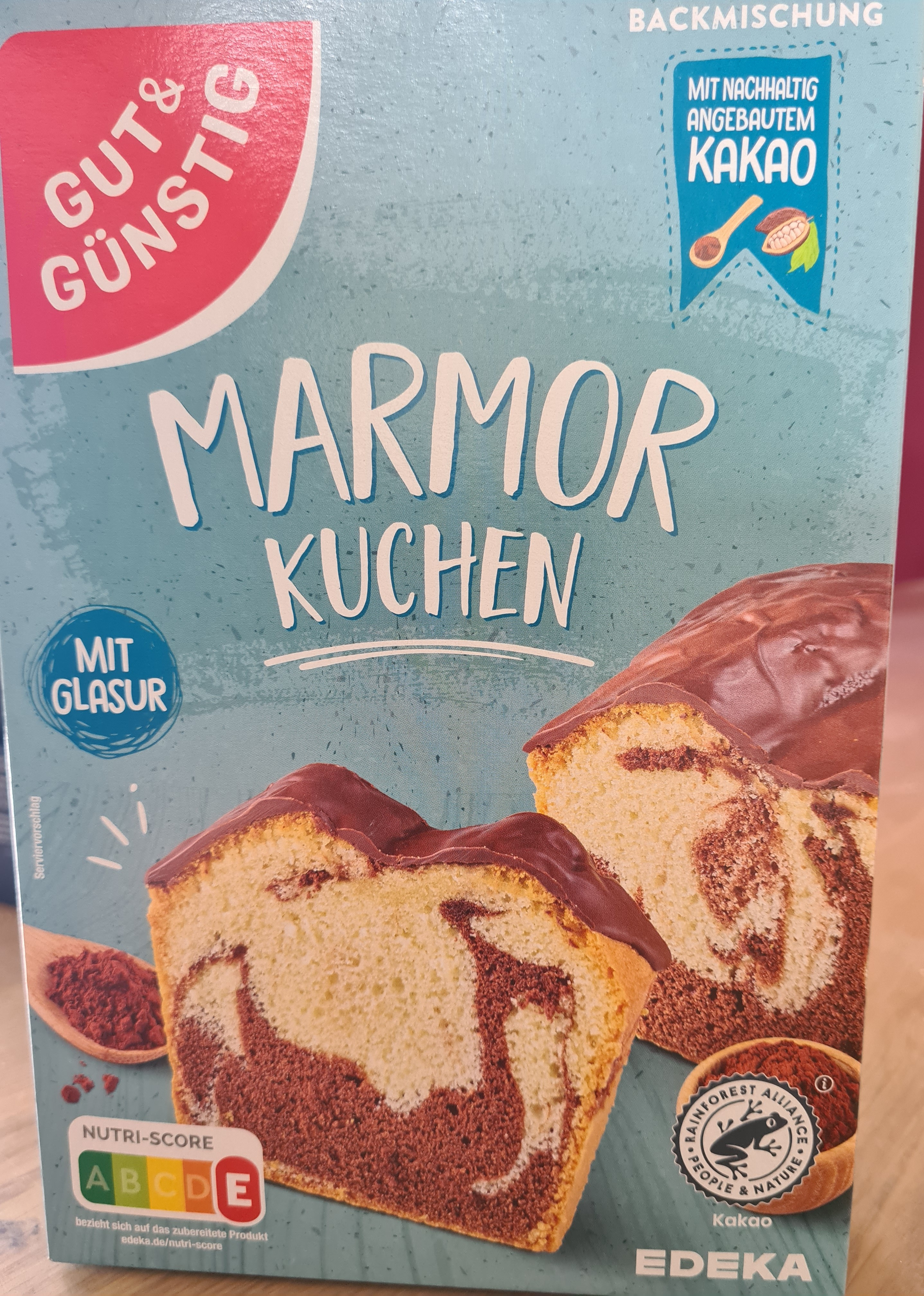 Marmor Kuchen mit Schokoglasur