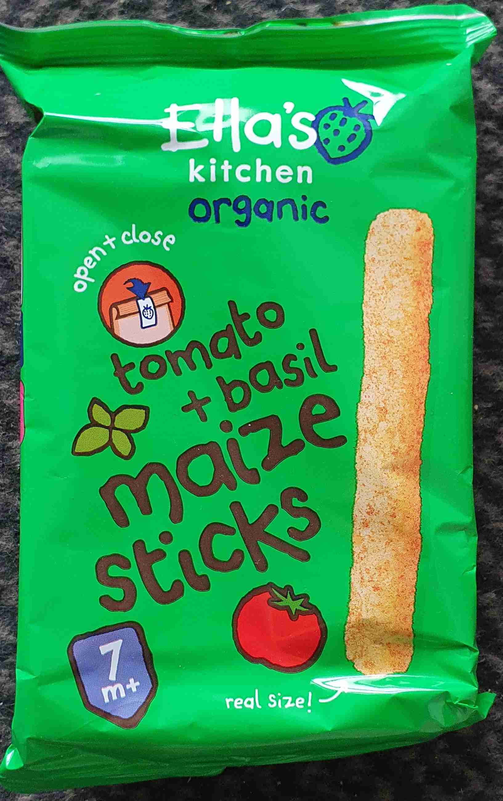 Maize sticks tomato + basil