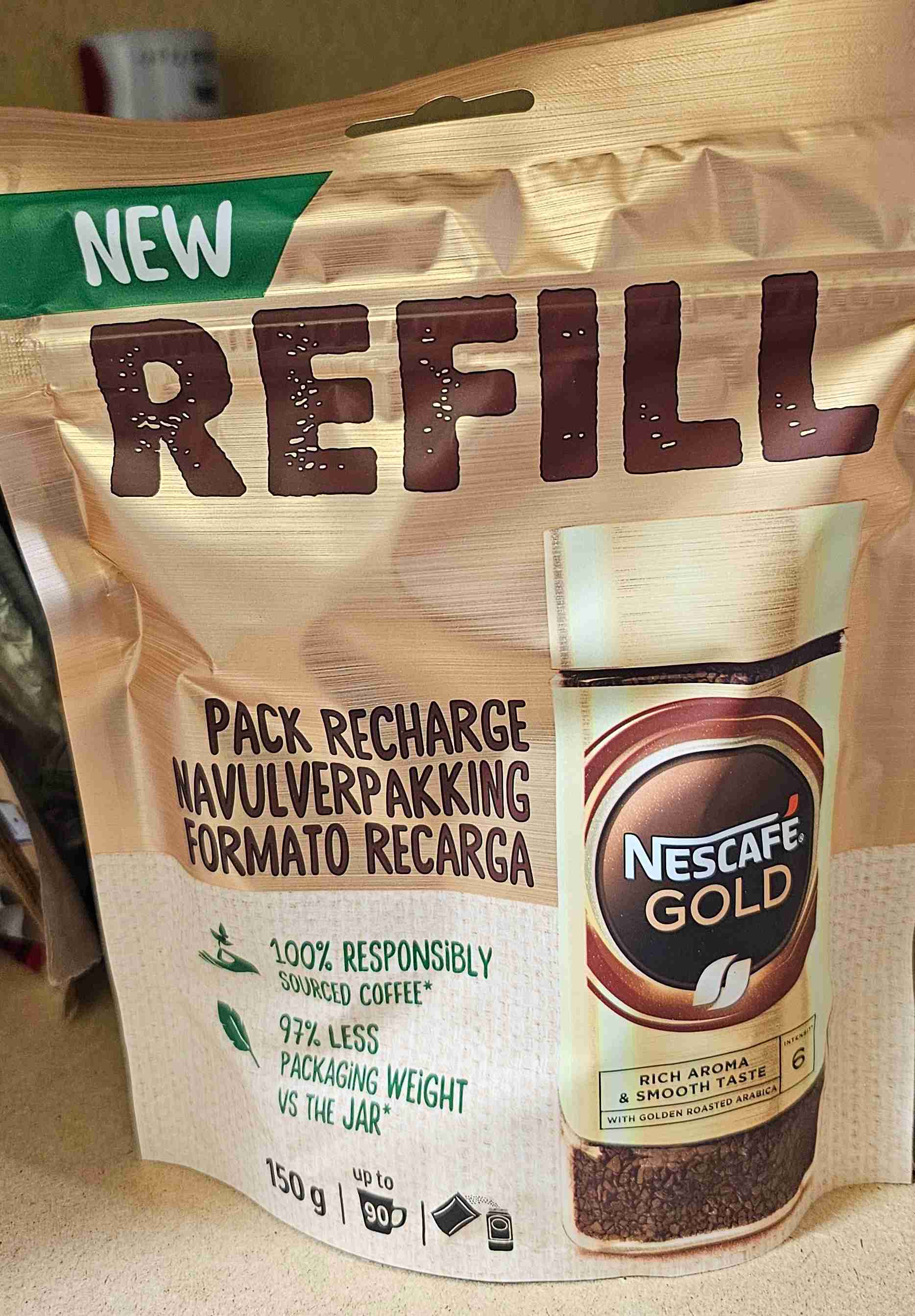 Navulverpakking koffie Nescafé Gold