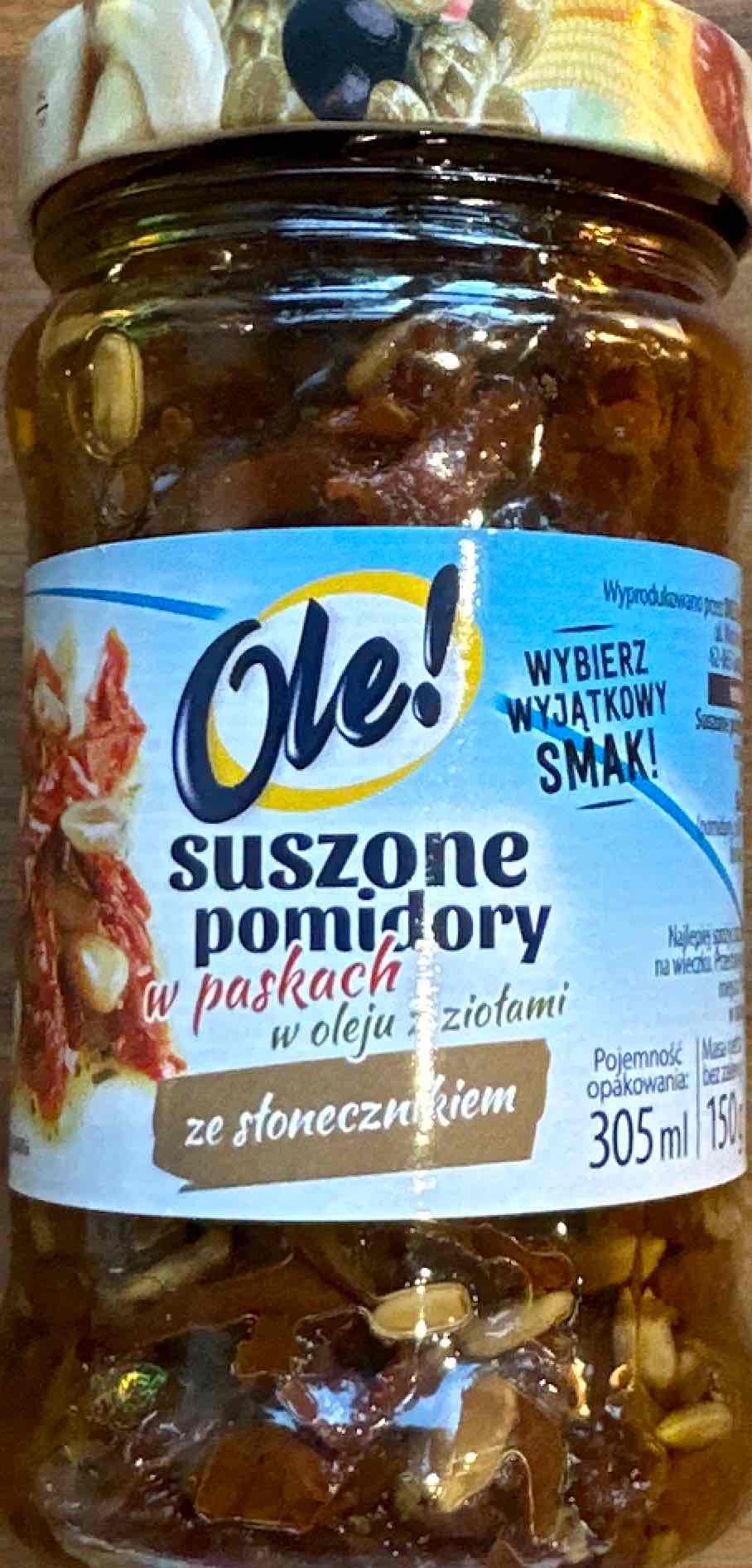 Pomidory Suszone w paskach w oleju z ziołami ze złomecznikiem