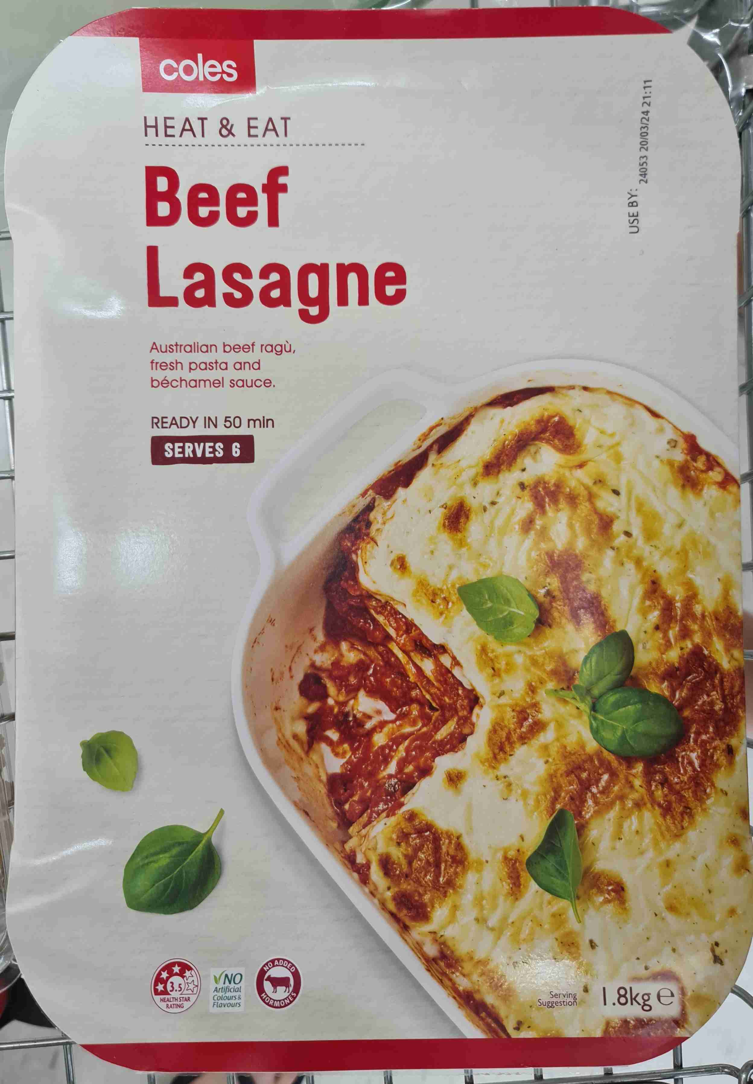 Beef Lasagne 