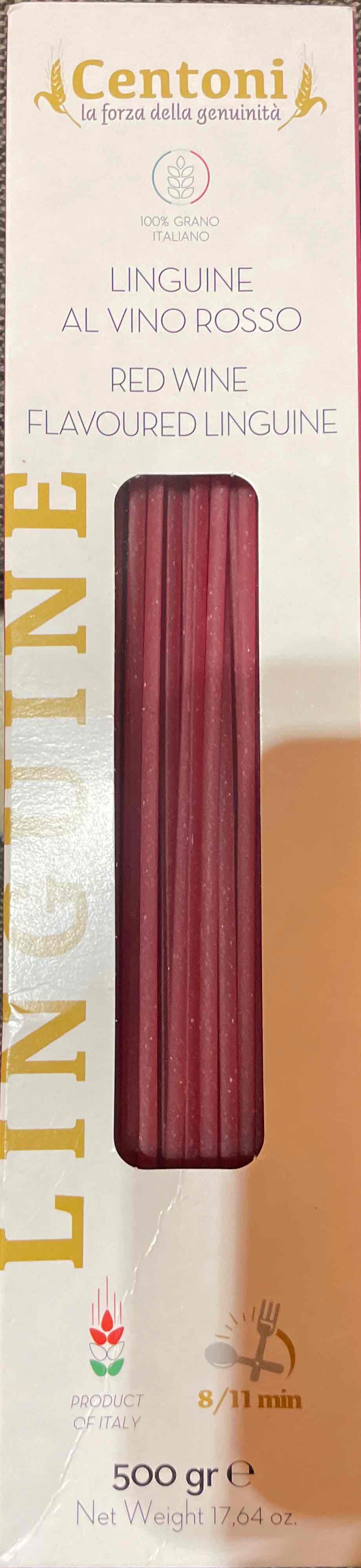 Linguinie al vino rosso makaron