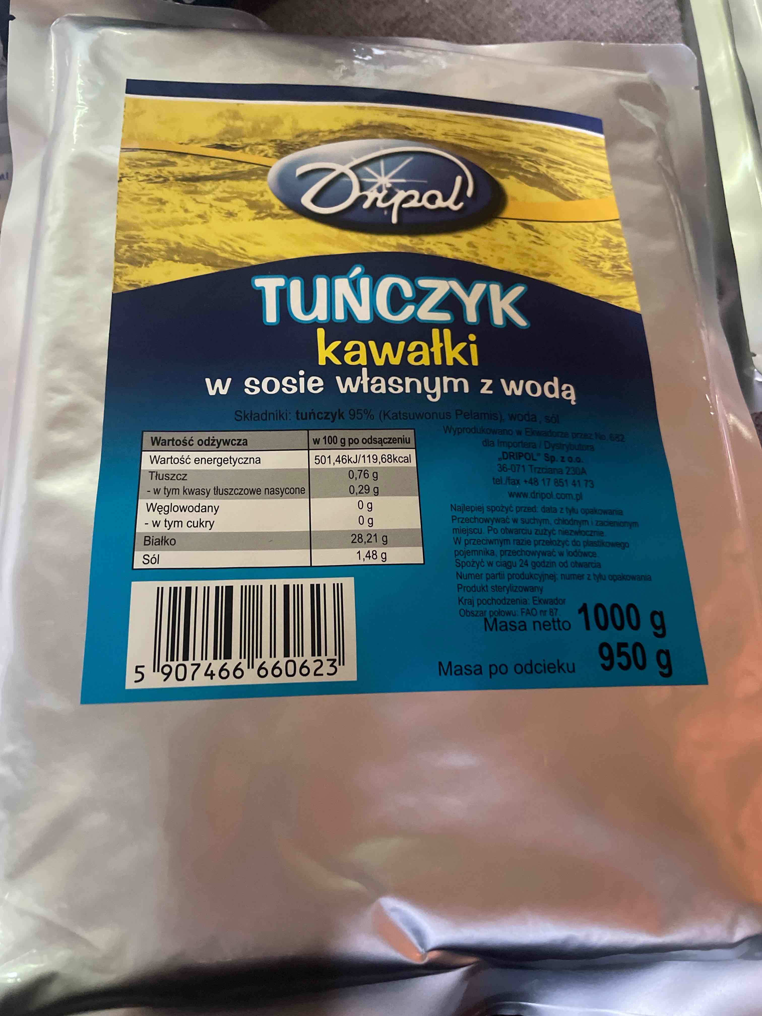 Tuńczyk kawałki w sosie własnym z wodą