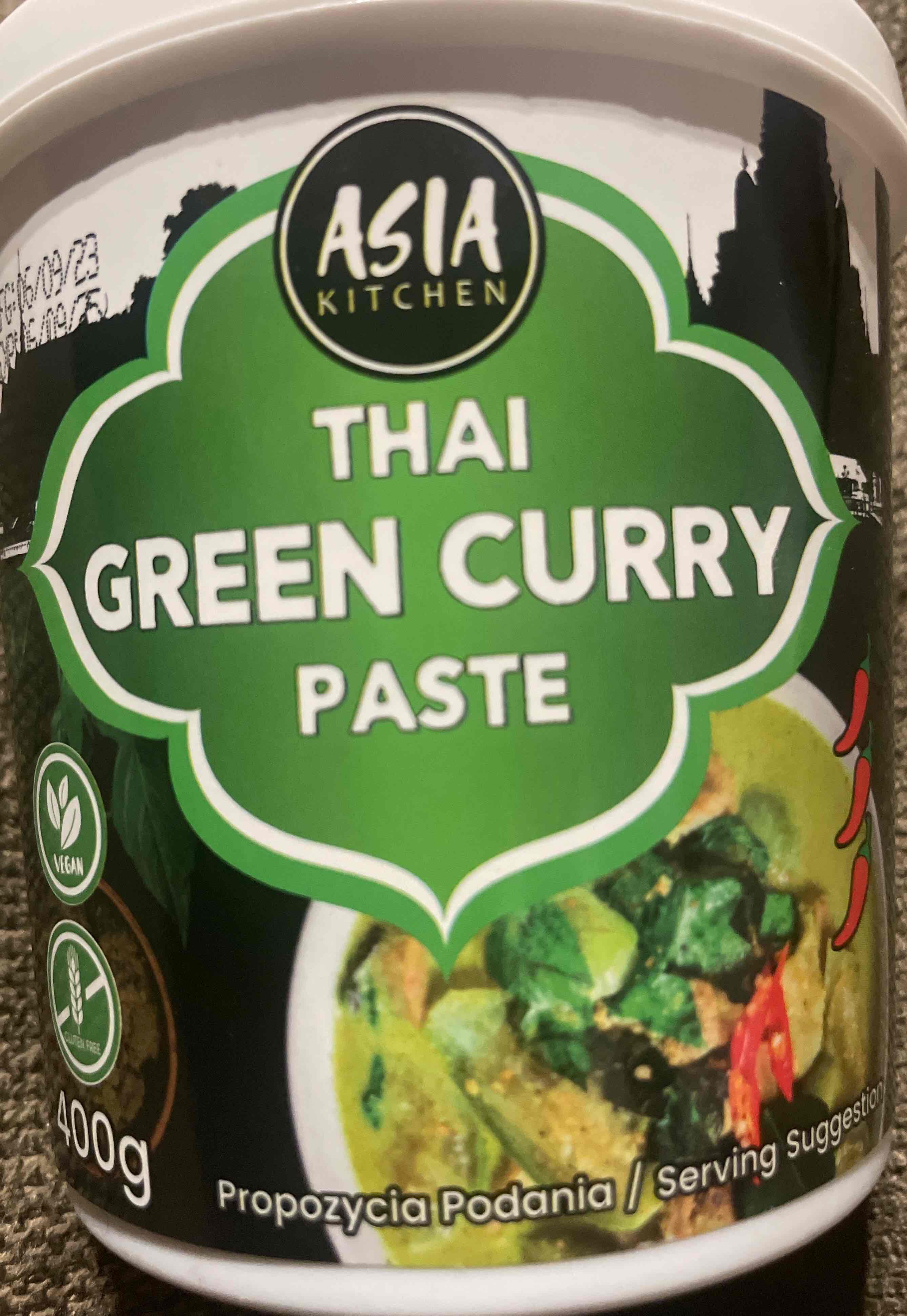 Thai green curry zielona pasta curry