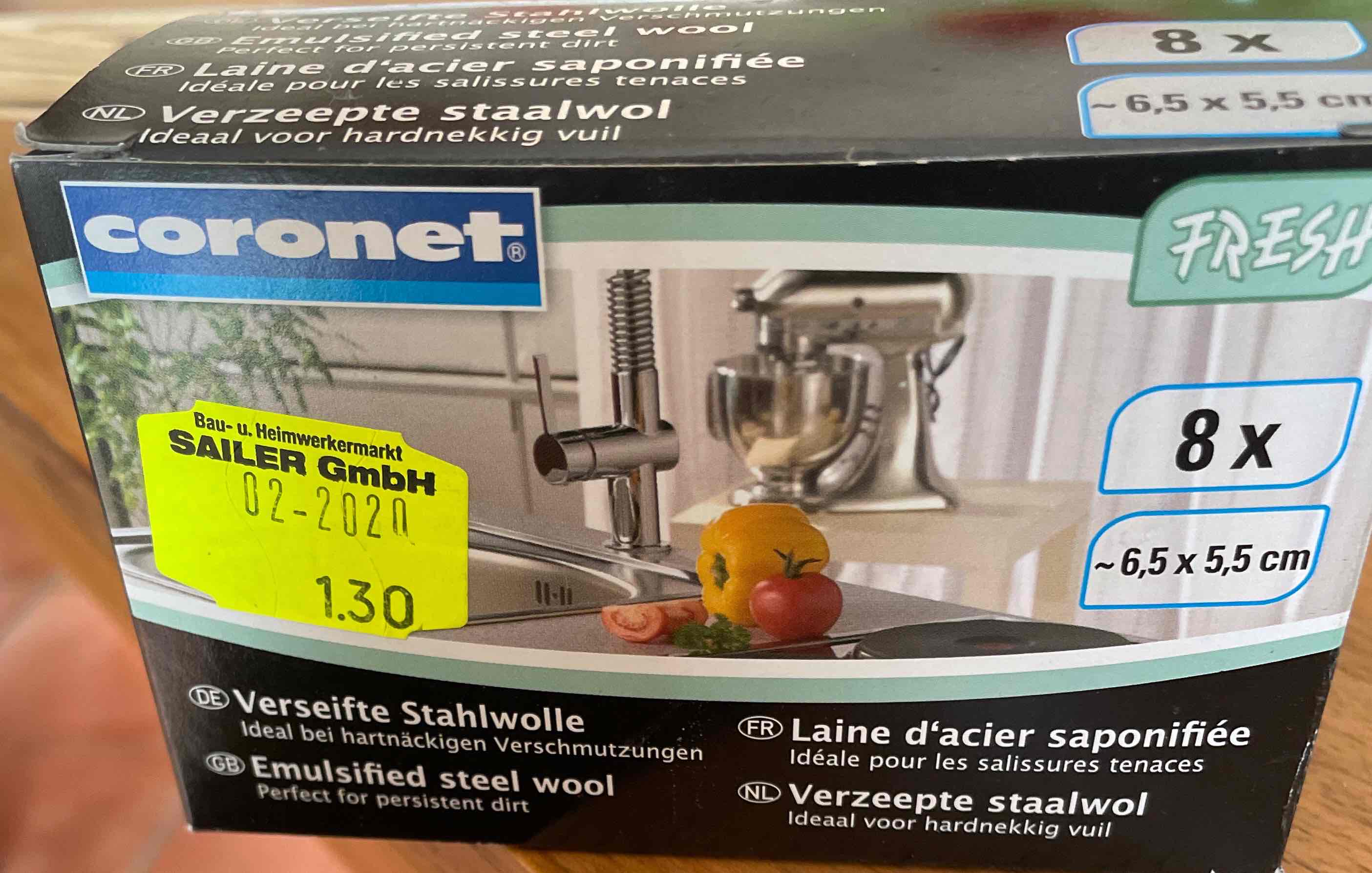 Verseifte Stahlwolle