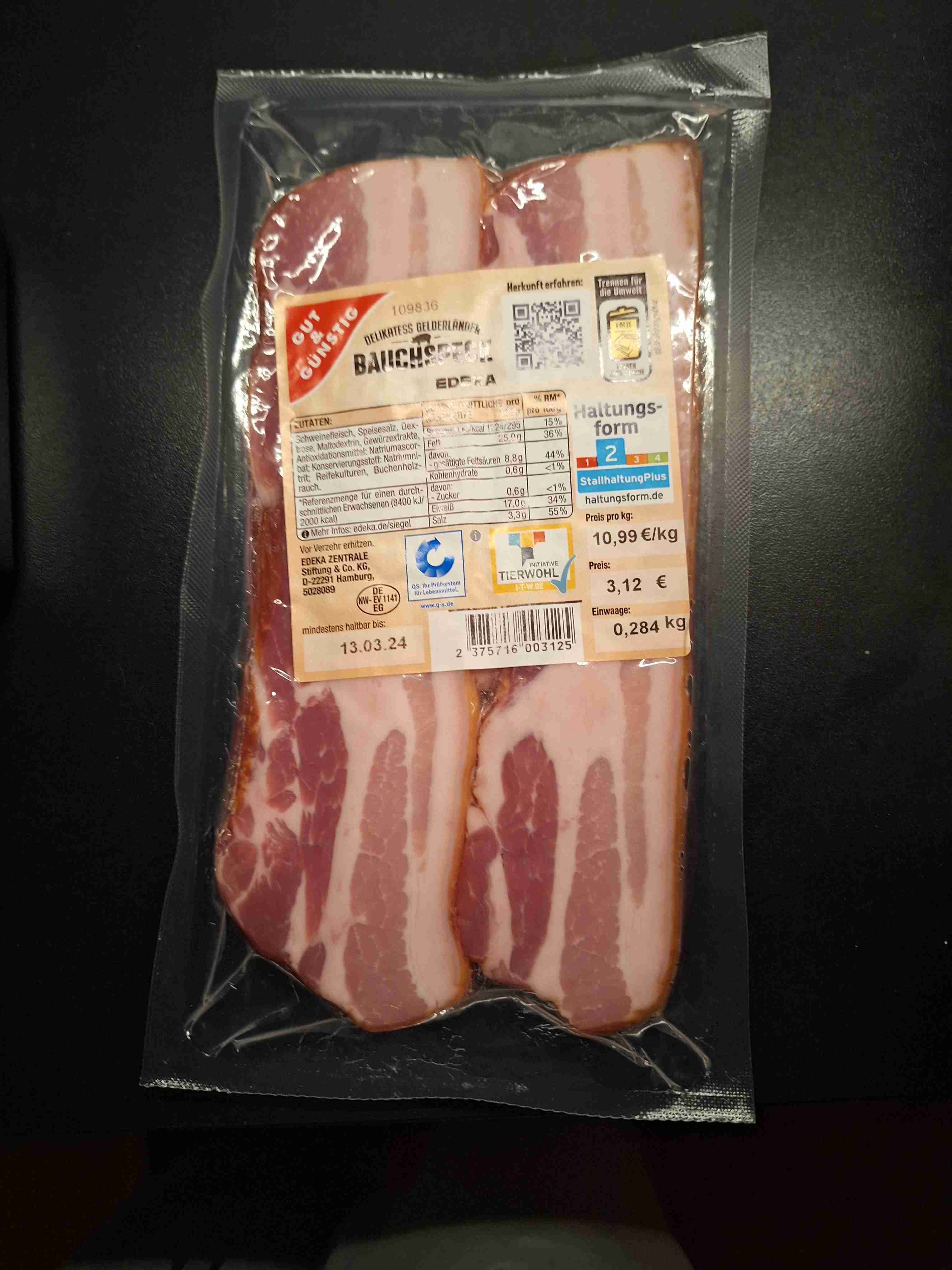 Delikatess Gelderländer Bauchspeck