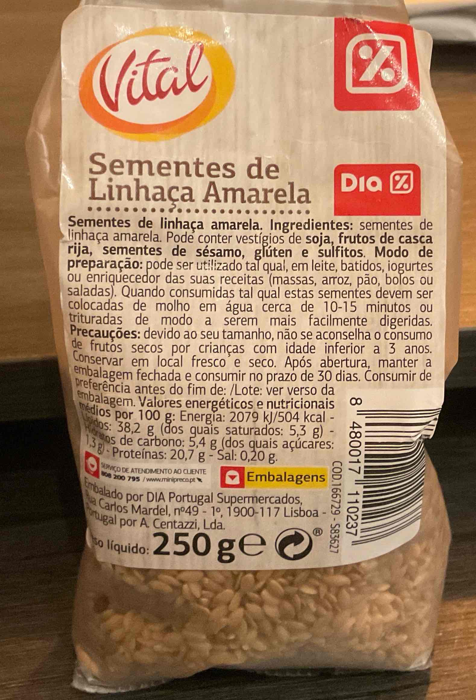 Sementes Linhaça Amarela