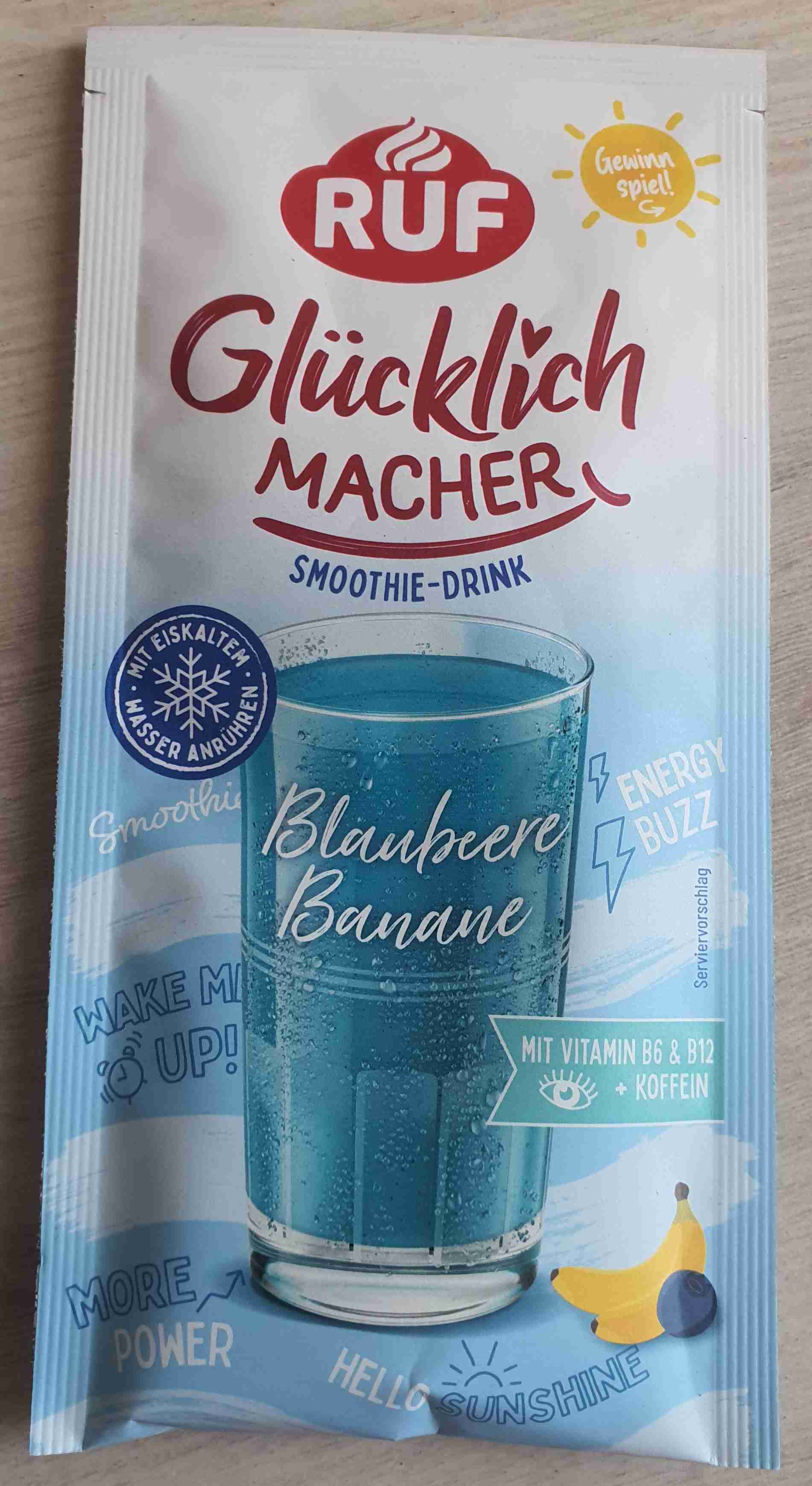Blaubeer-Banane Smoothie-Drink
