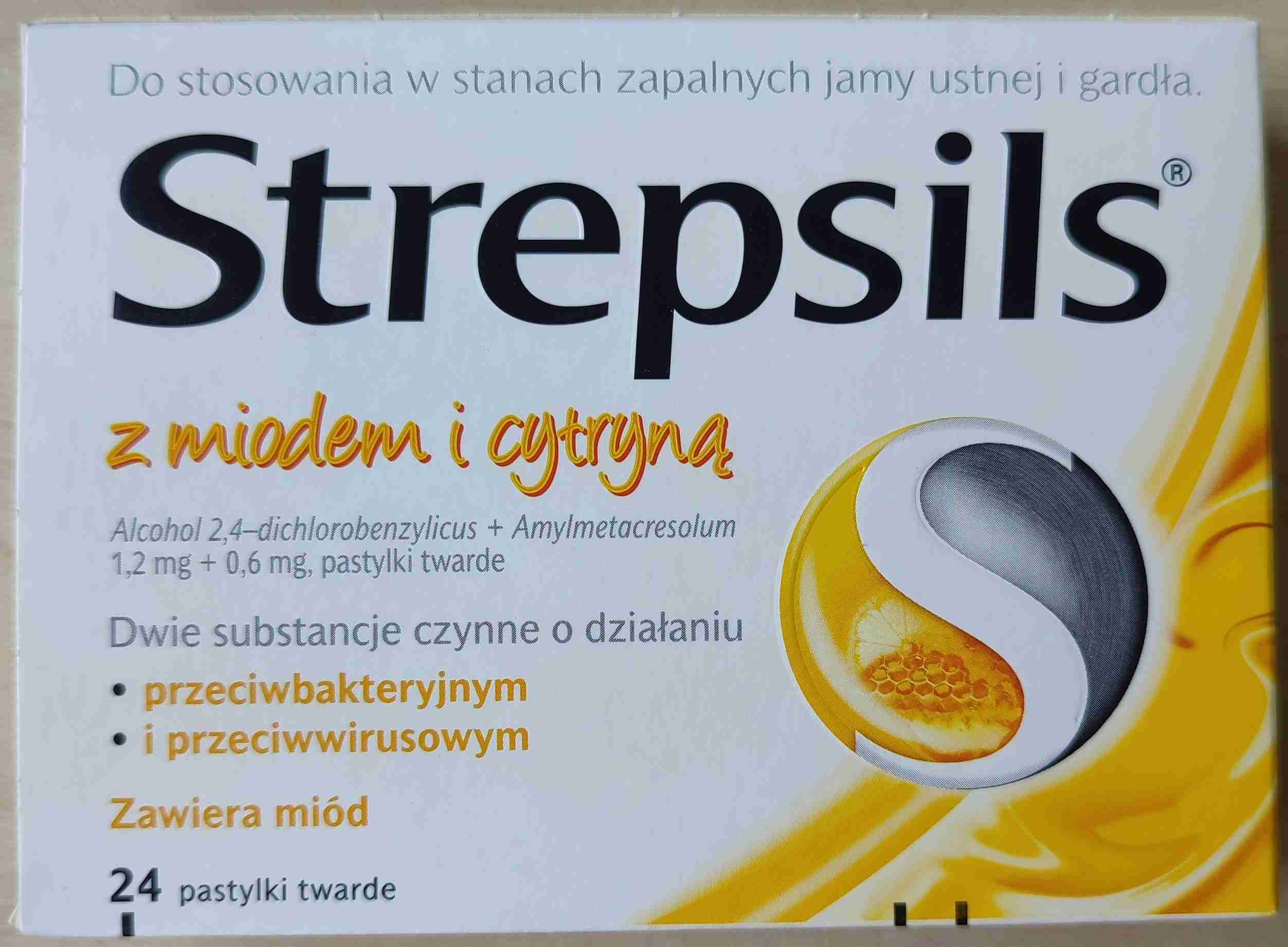 Strepsils z miodem i cytryną