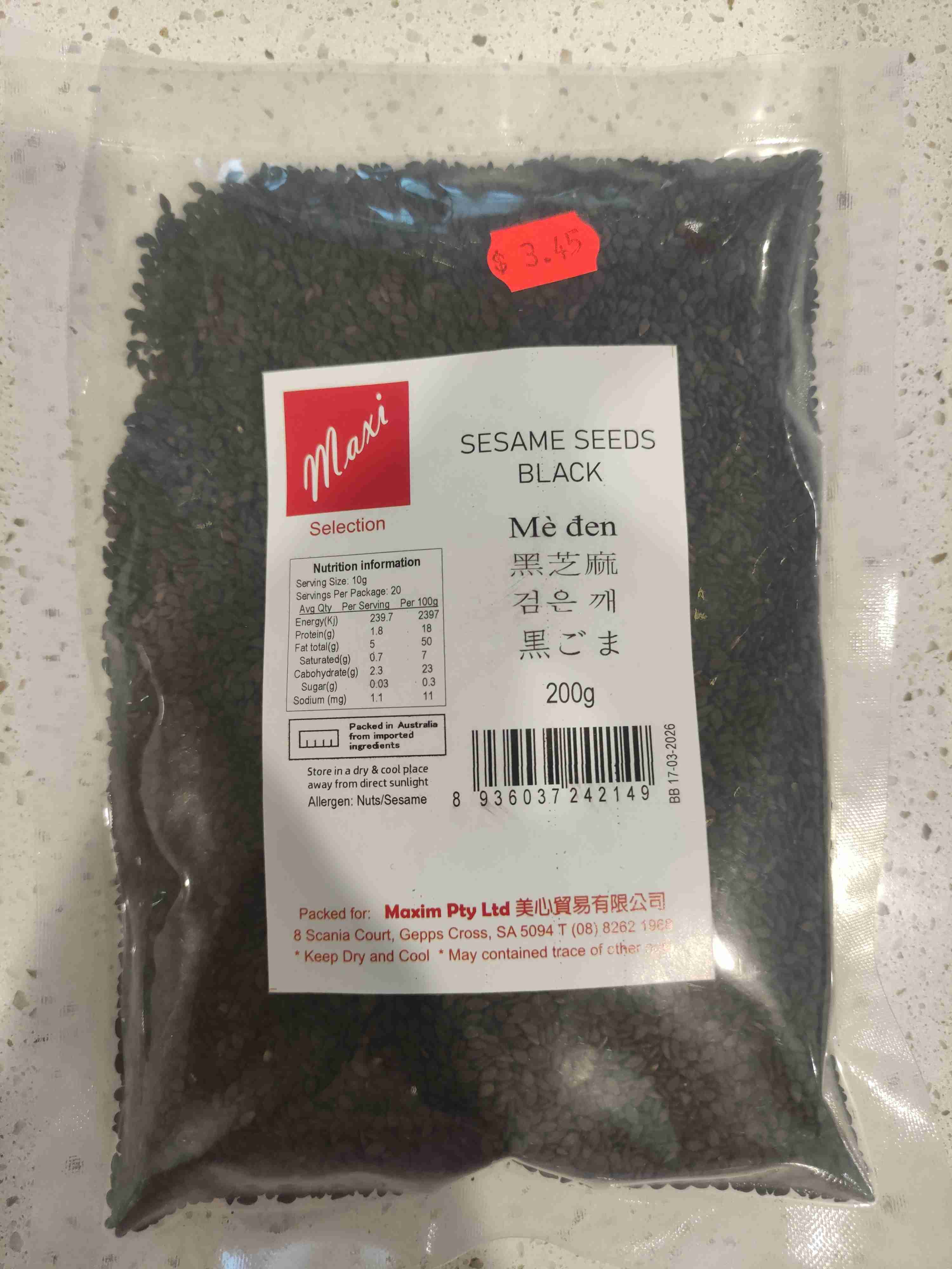 Sesame seeds black