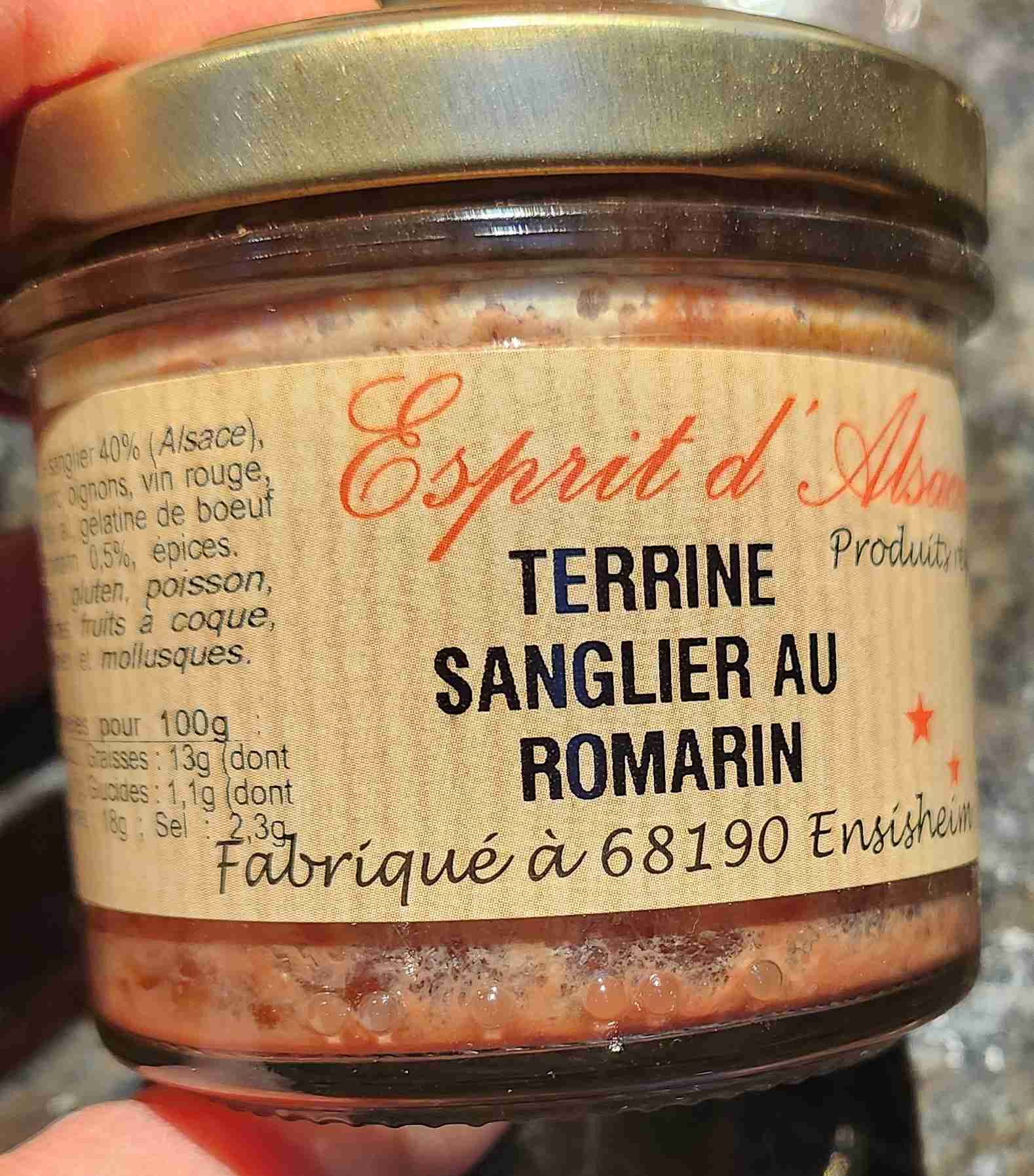 Terrine au sanglier au romarin 
