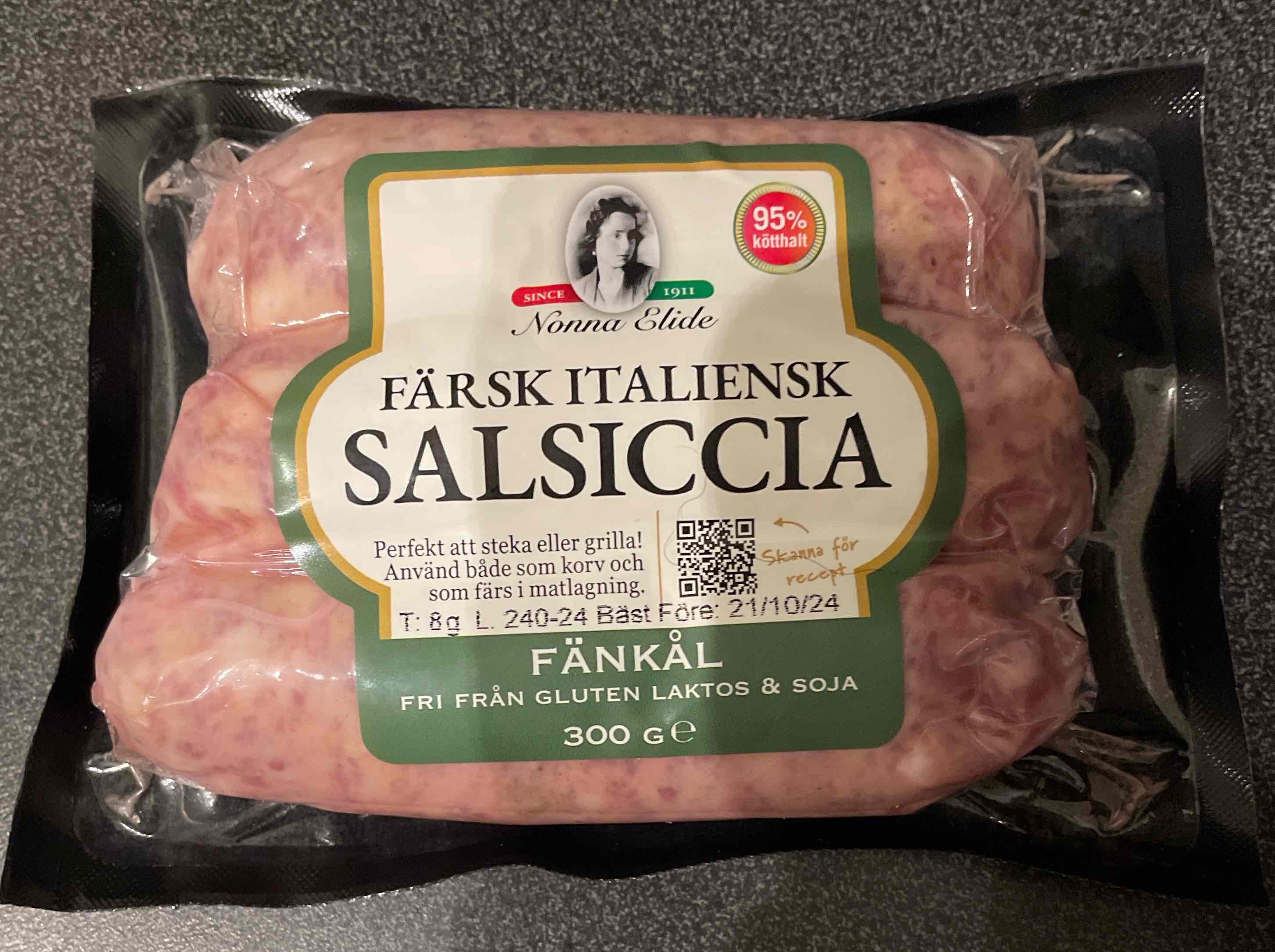 Färsk italiensk salsiccia