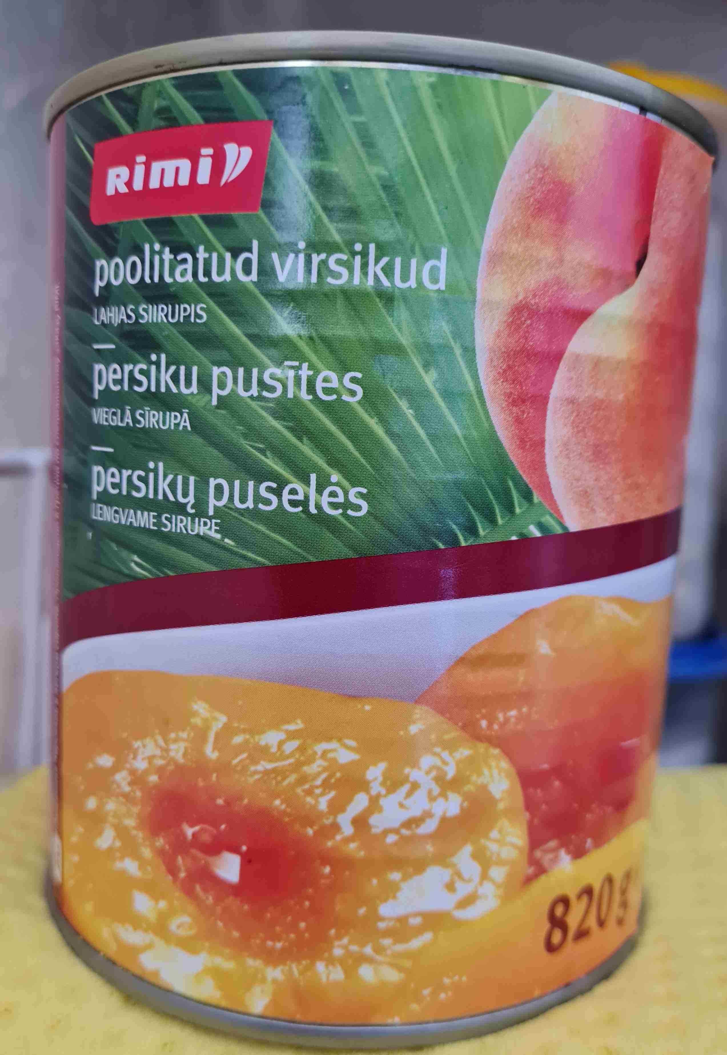 Konservuotos persikų puselės