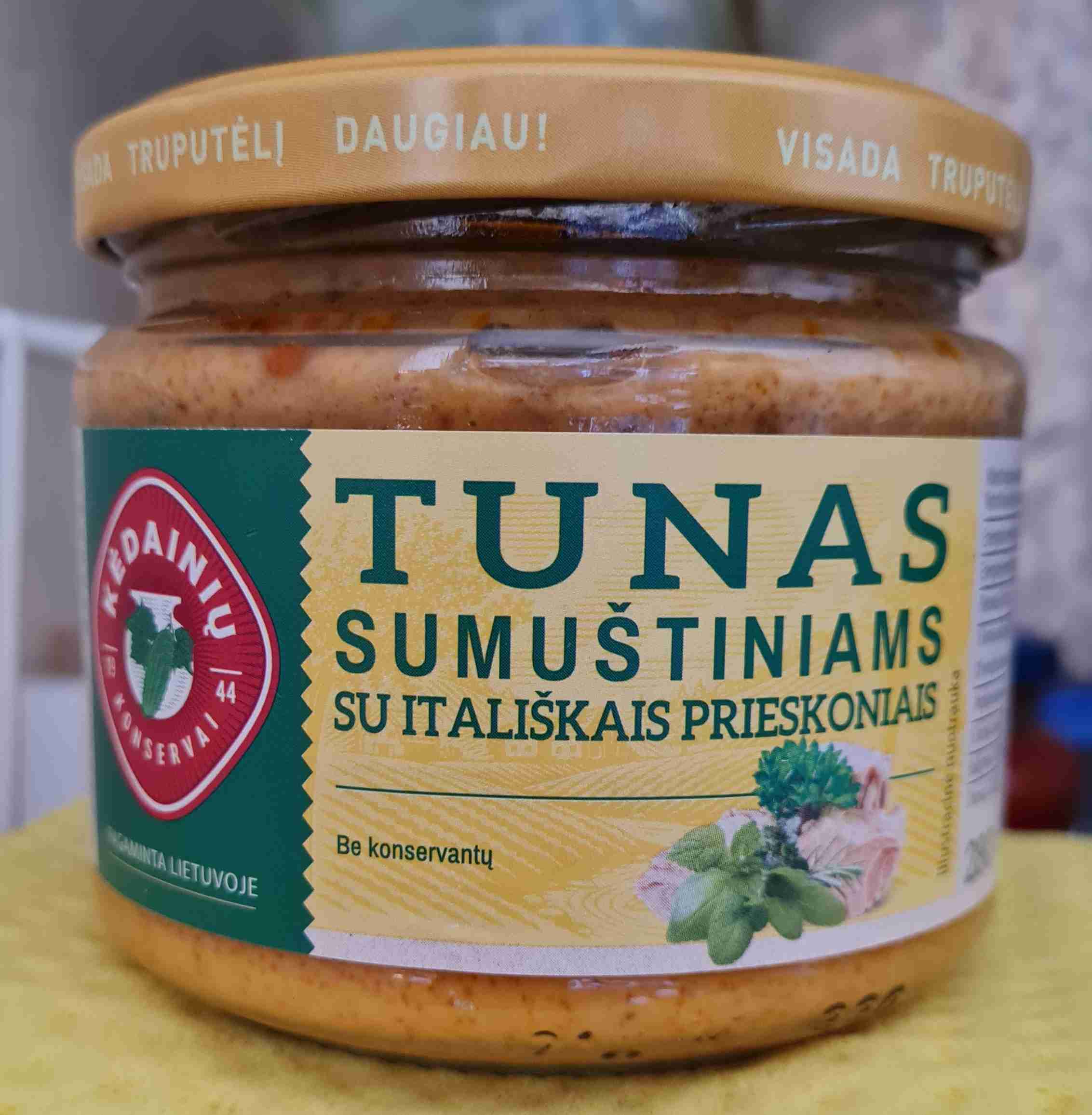 Tuno užtepėlė sumuštiniams su itališkais prieskoniais