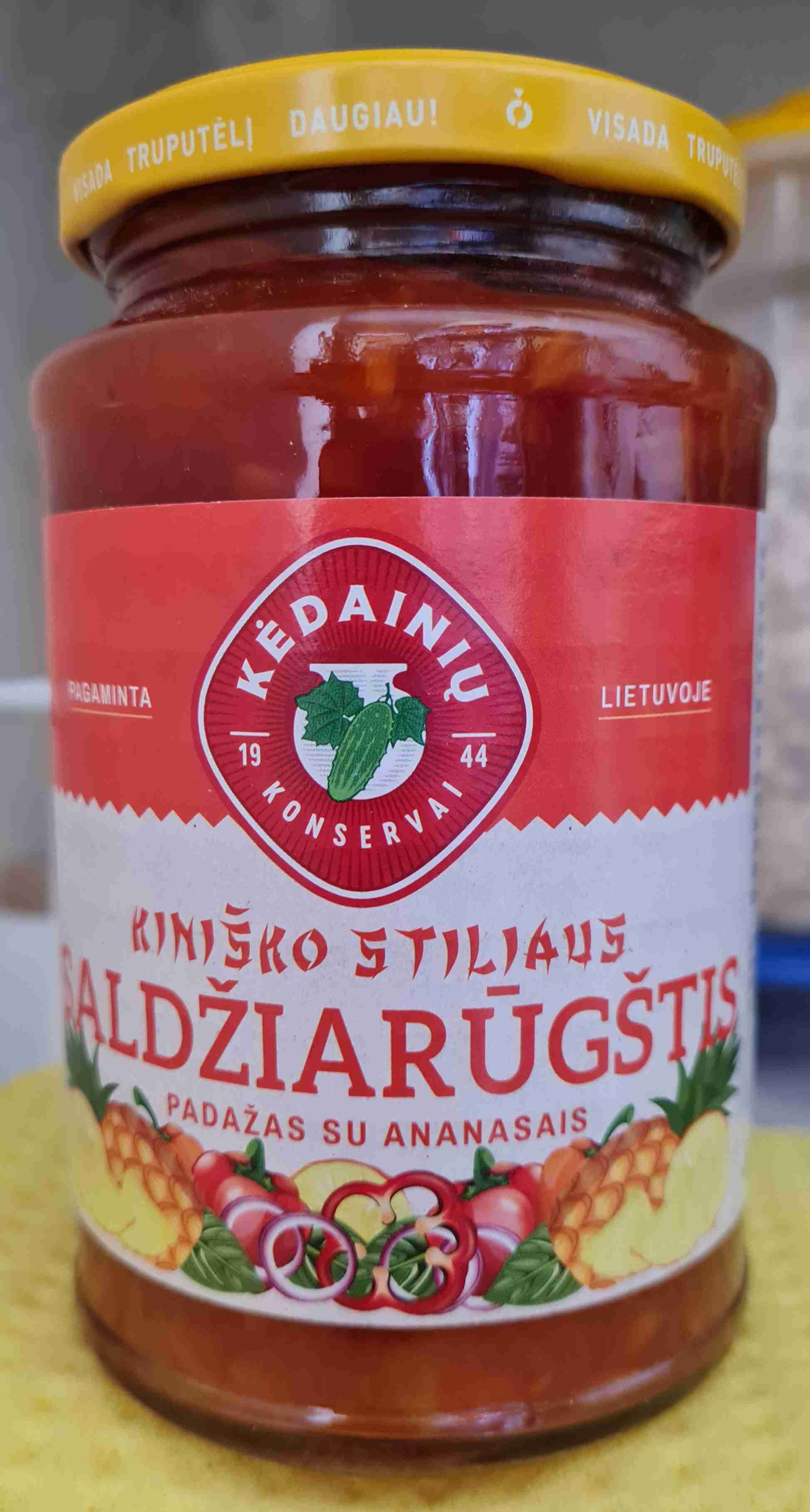 Kinietiško stiliaus saldžiarūgštis padažas su ananasais