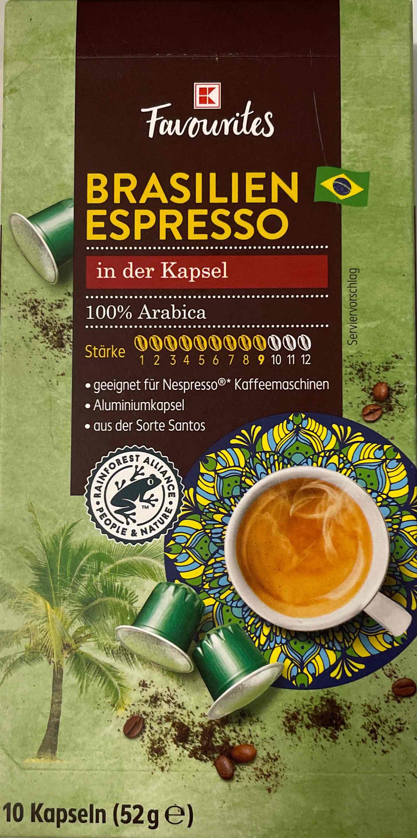 Brasilien Espresso Kaffee Kapseln