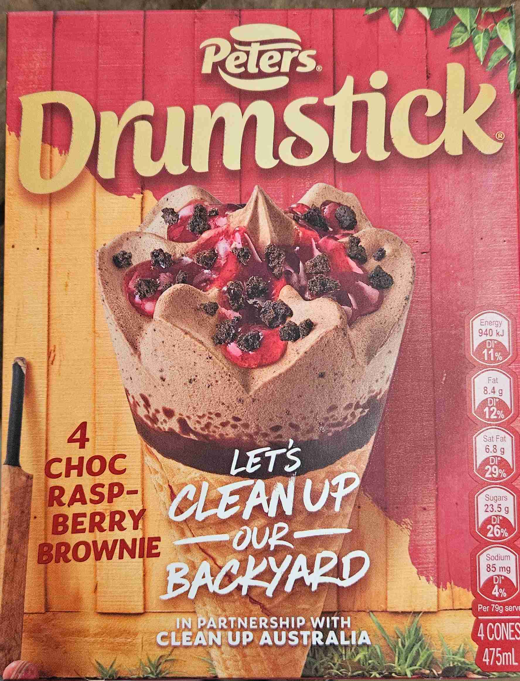 Drumstick Choc Raspberry Brownie